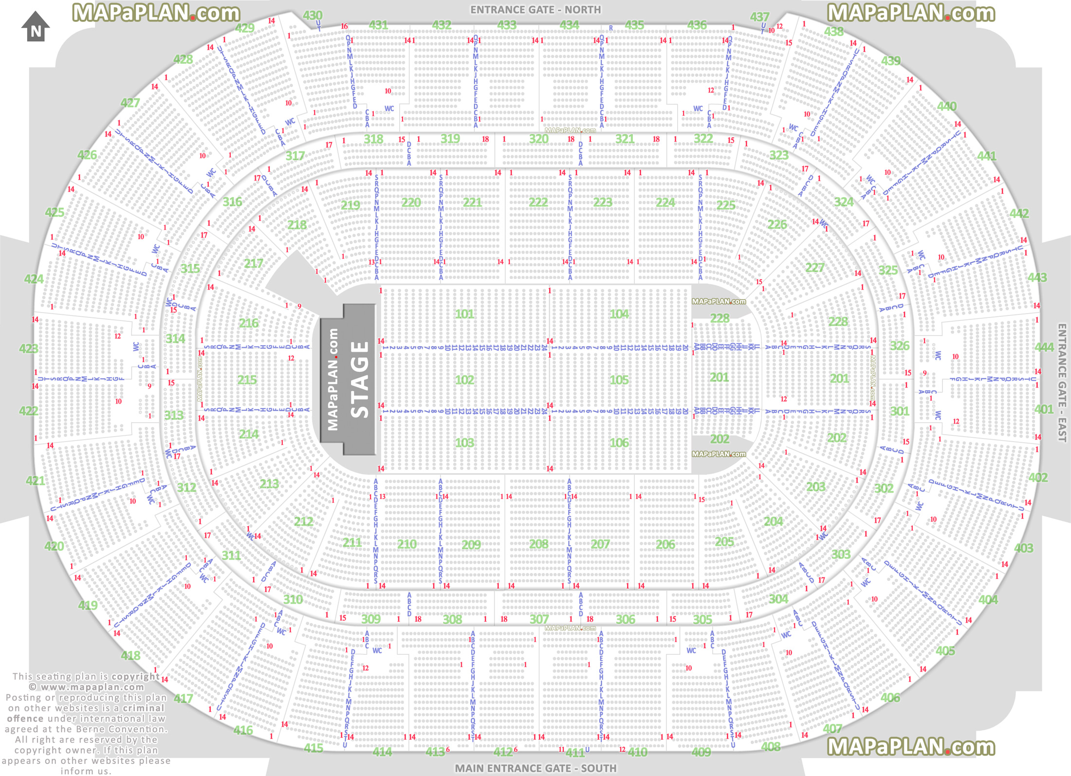 Honda Center Concert Seating With Rows Elcho Table