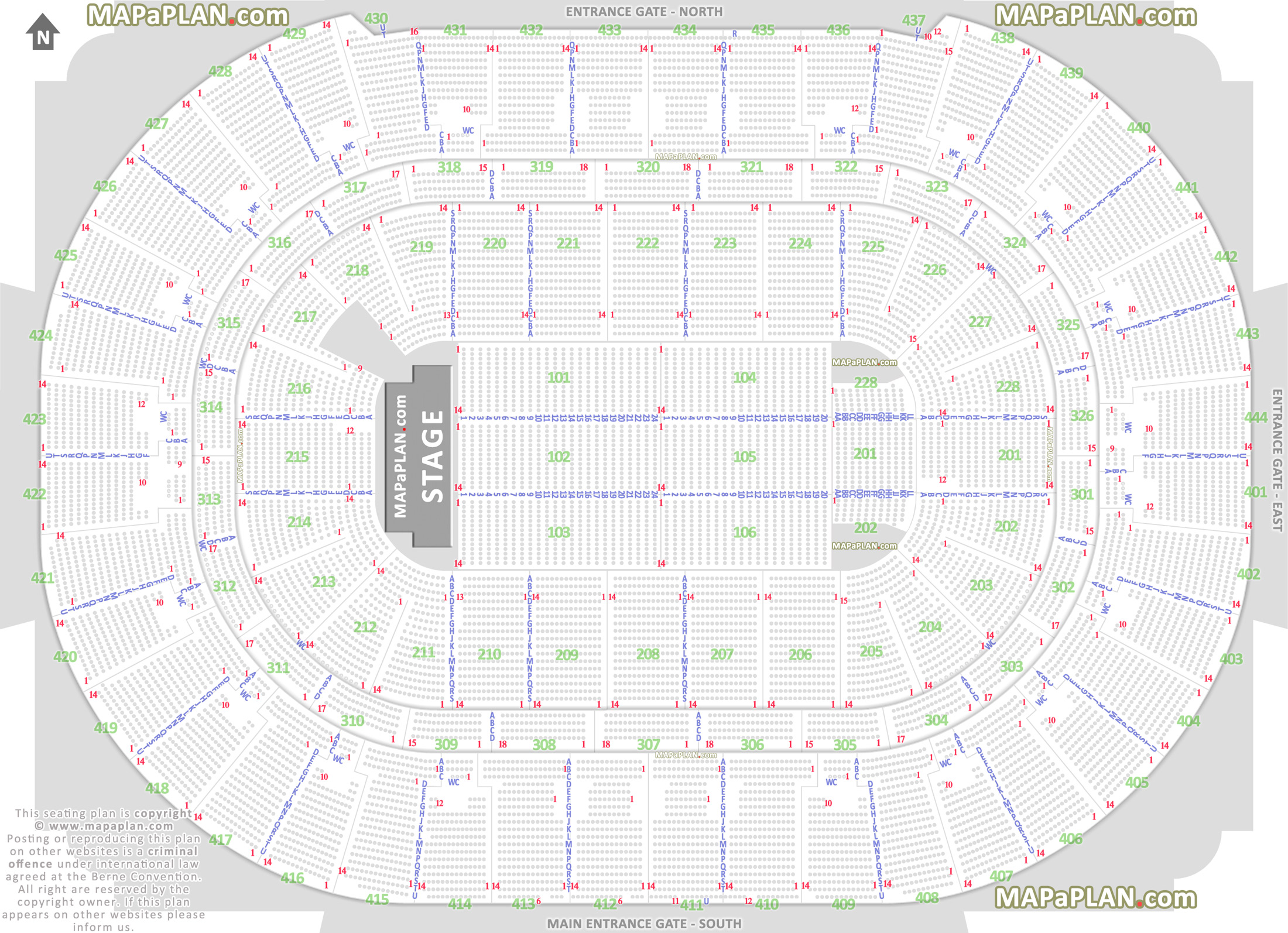 Honda Center Concert Seating Elcho Table