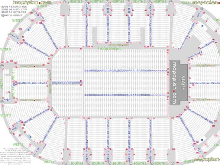 Odyssey SSE Arena Seat Row Numbers Detailed Seating Chart Belfast 