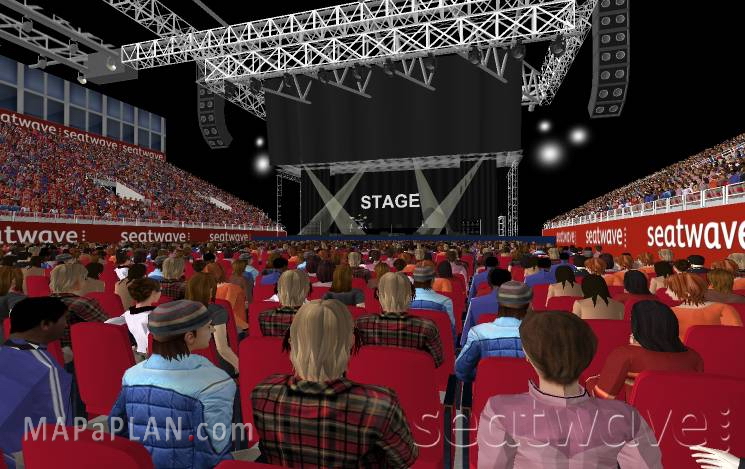 Block F Row E Back floor seating review Birmingham Resorts World Arena NEC seating plan