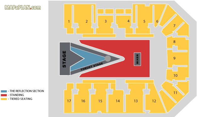 Kate Perry reflection section Birmingham Resorts World Arena NEC seating plan