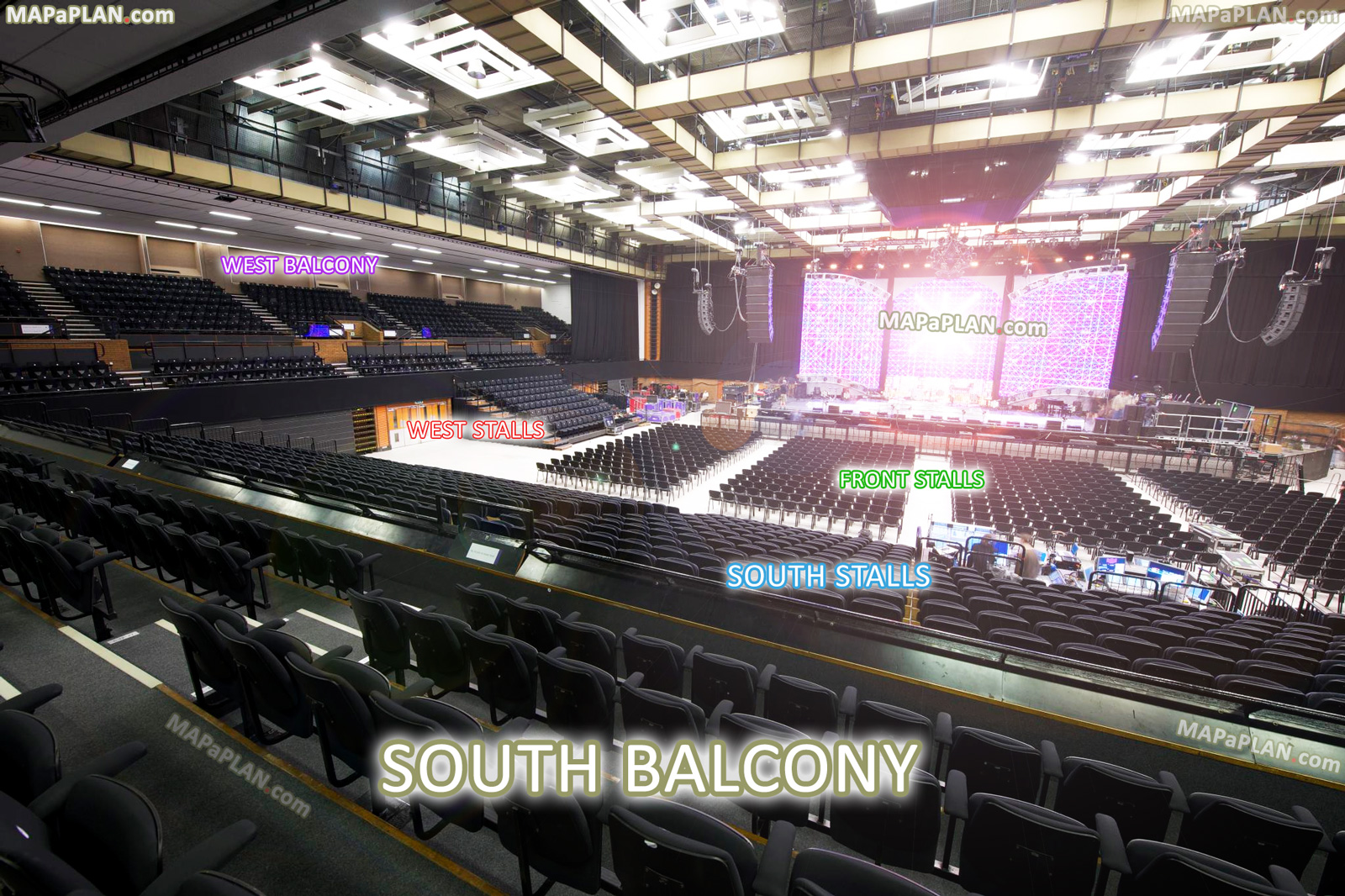 Brighton Centre - Best seats layout - View from my seat - South Balcony