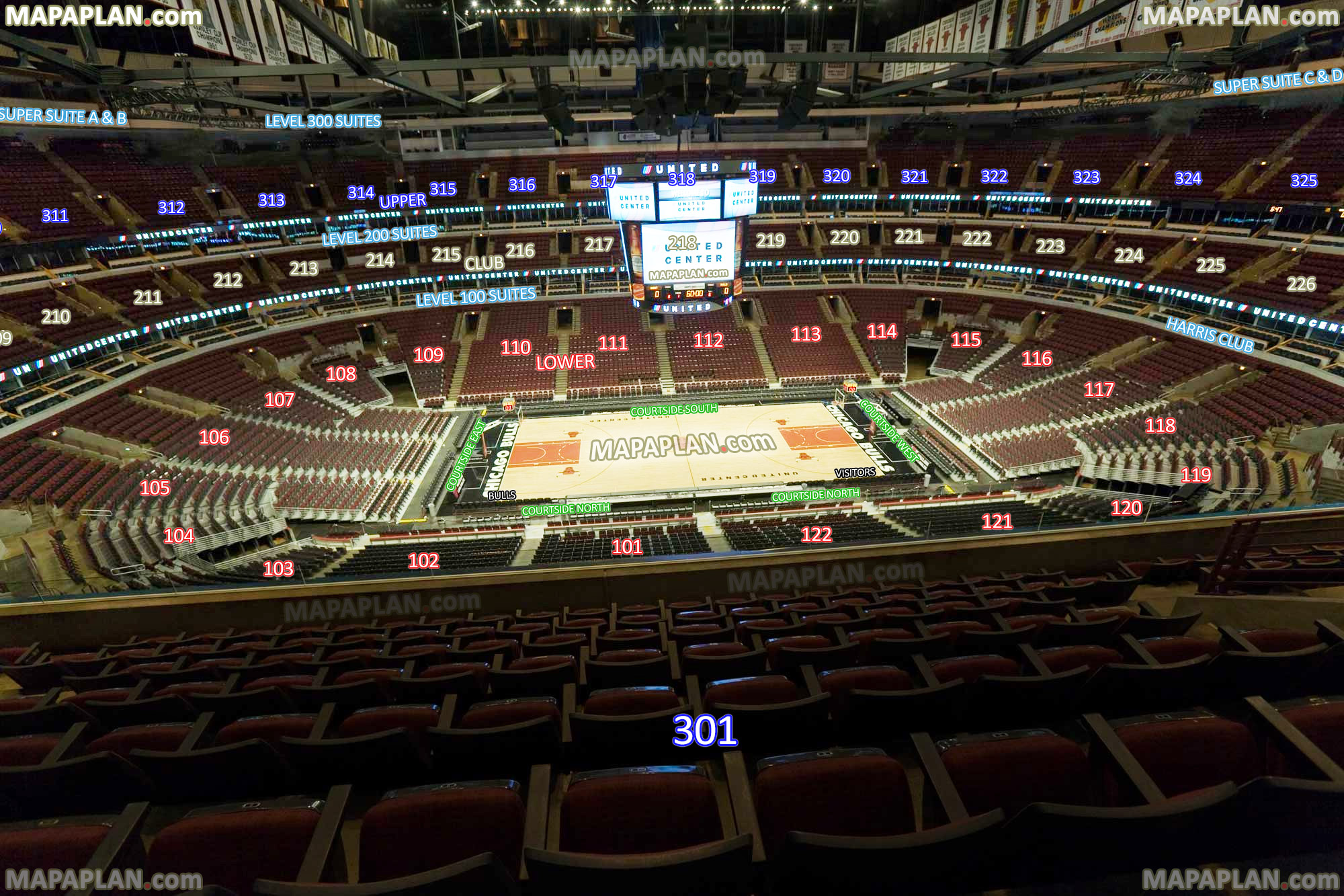 United Center Seating Chart View Elcho Table