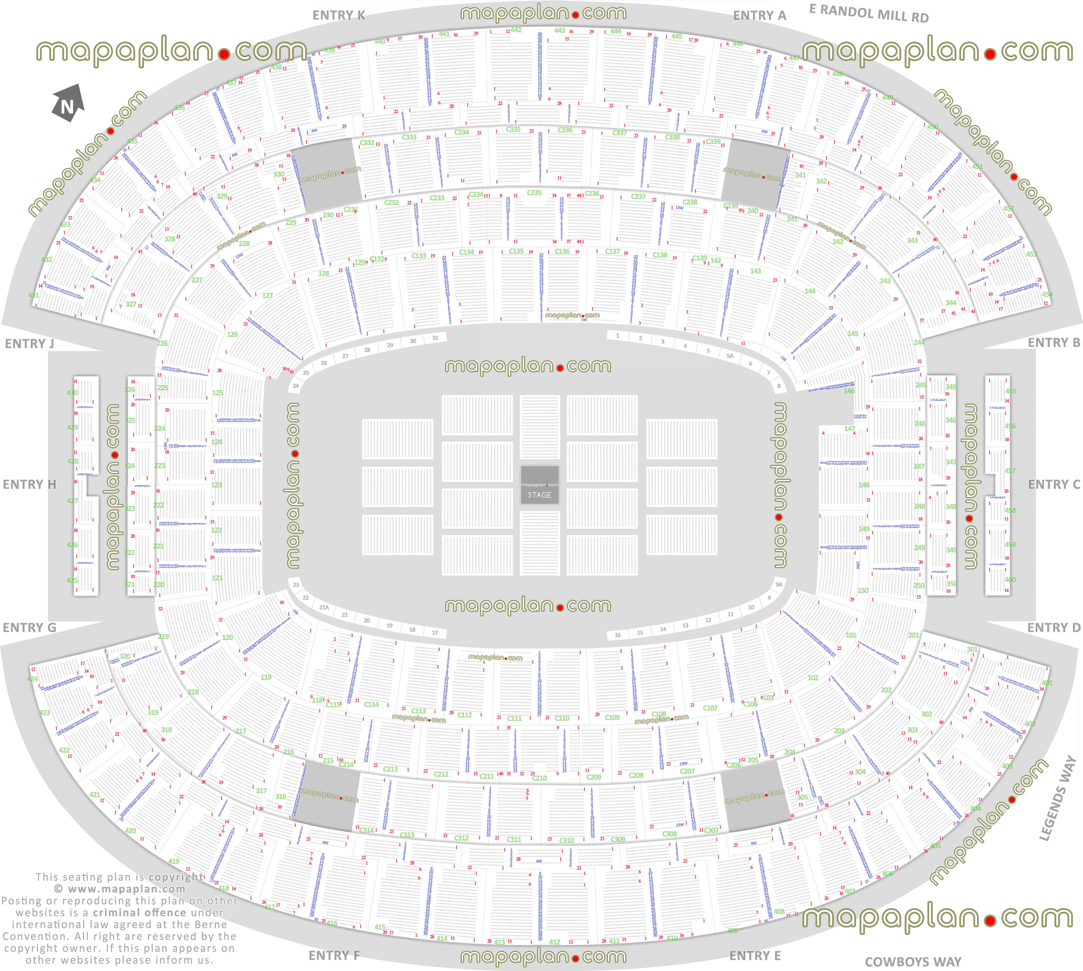 Printable Dallas Cowboys Stadium Seating Chart All About Cow Photos