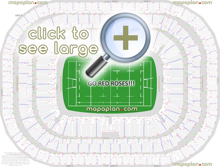 Twickenham Stadium Seat Row Numbers Detailed Seating Chart London Mapaplan Com