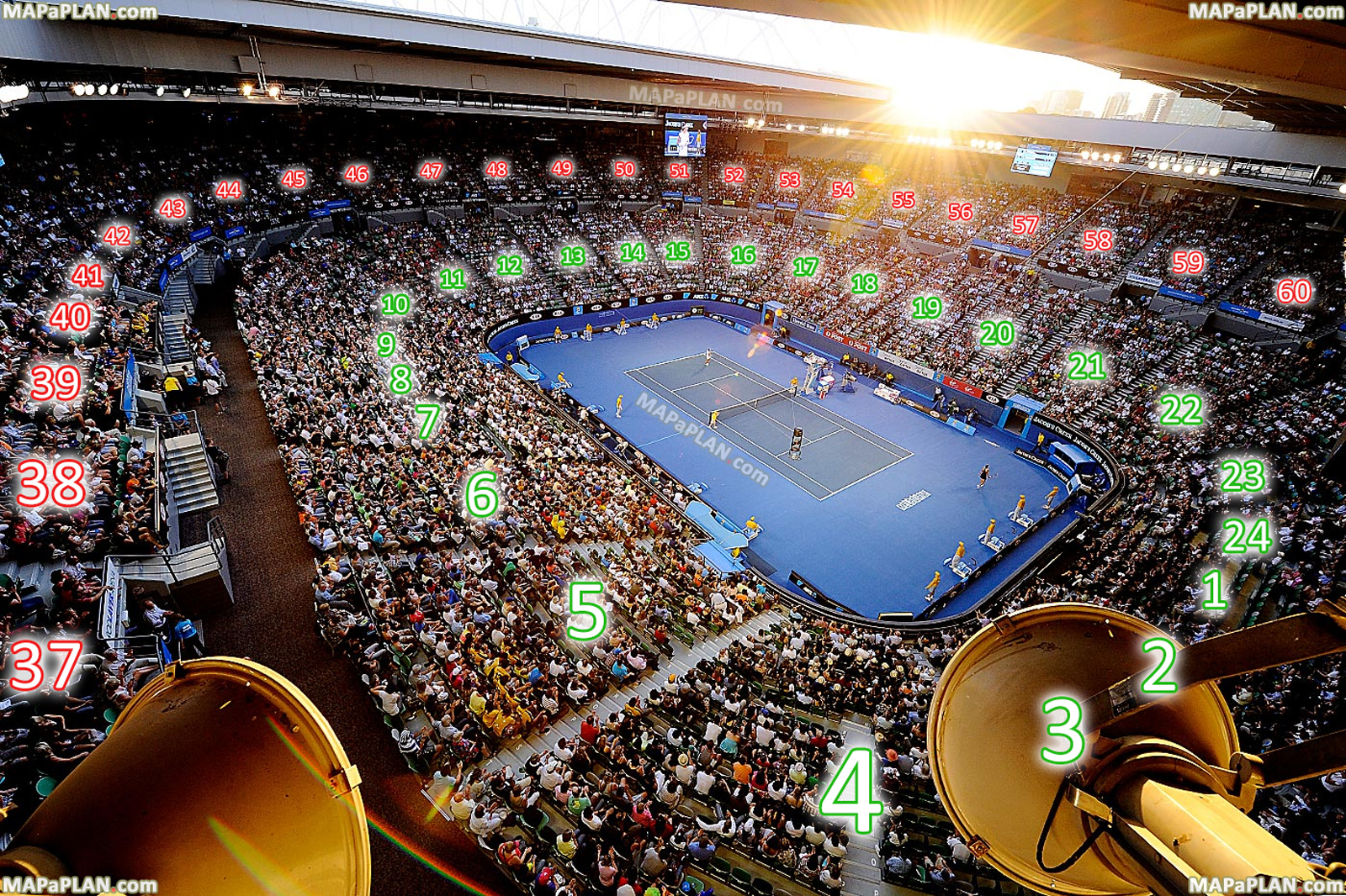 Melbourne Rod Laver Arena Australian Open tennis court Corporate