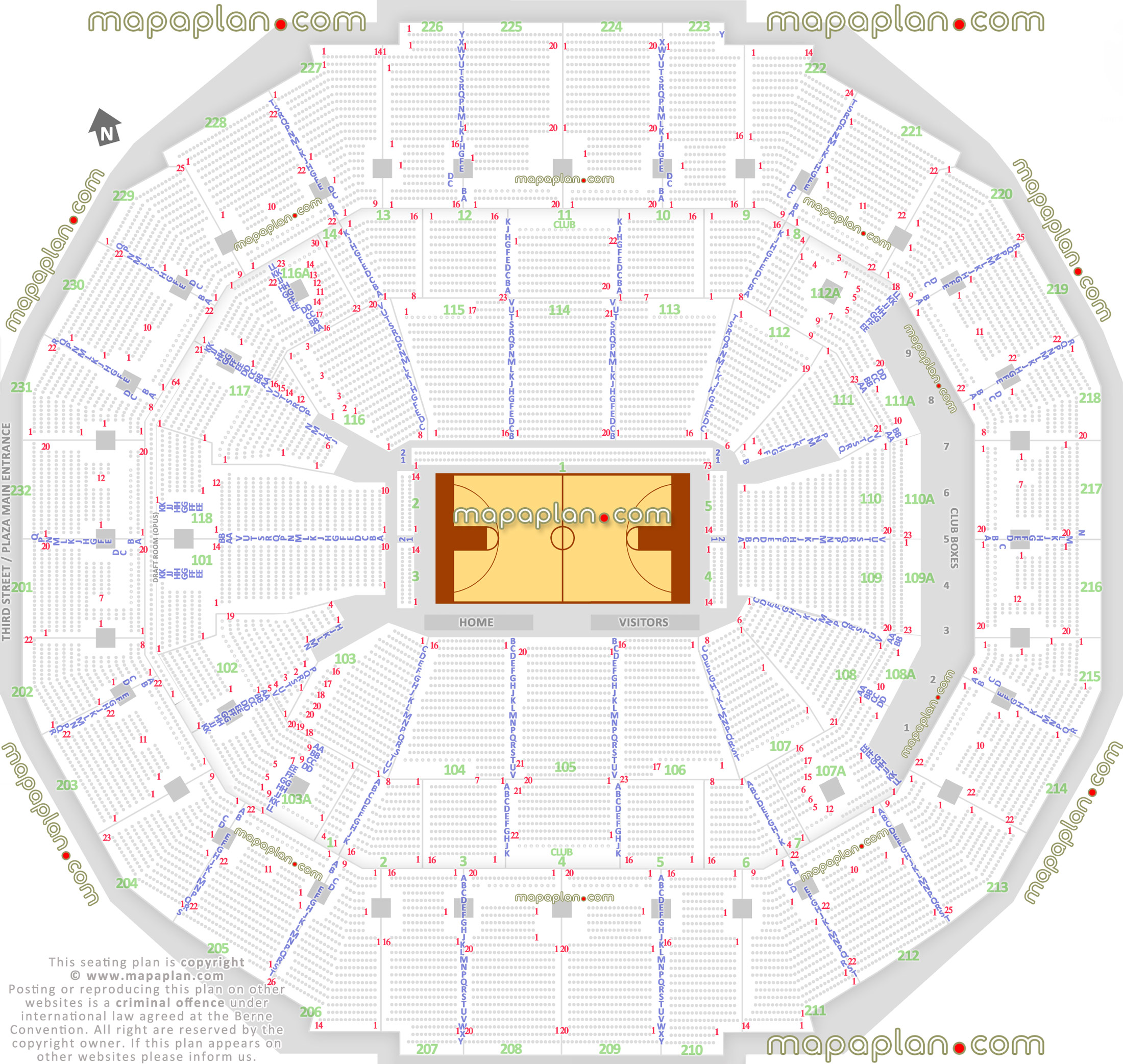 FedExForum Basketball plan for Memphis Grizzlies NBA & Tigers NCAA