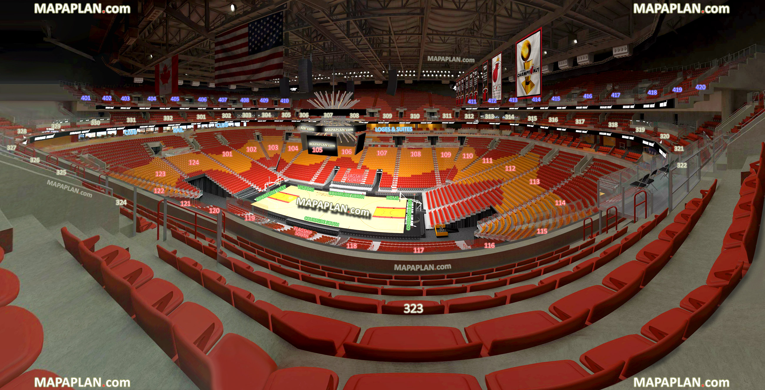 American Airlines Arena Seating Miami Heat Elcho Table