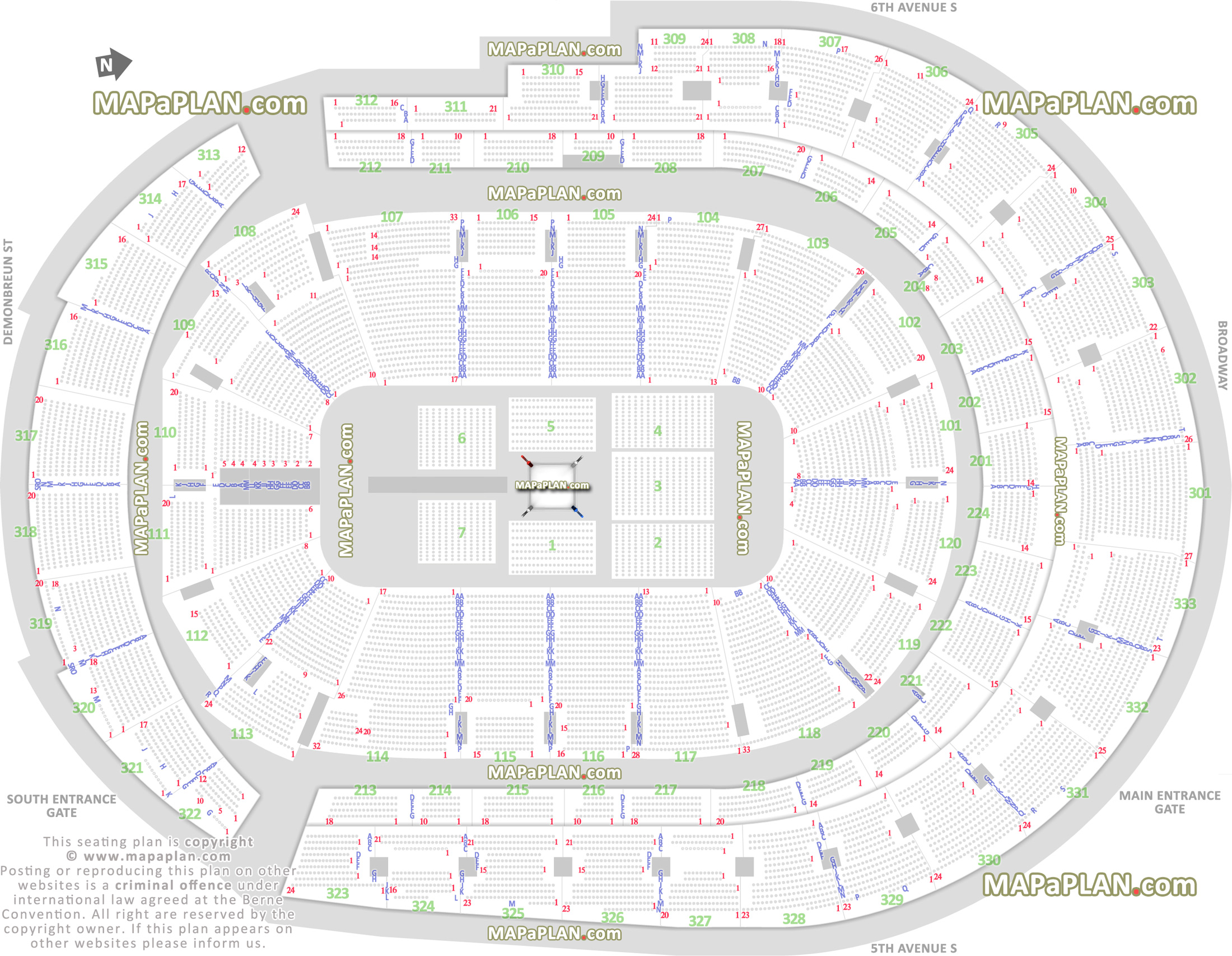 wwe raw smackdown live wrestling boxing match events 360 round ring configuration sro standing room rows good bad side seats luxury private sections Nashville Bridgestone Arena seating chart