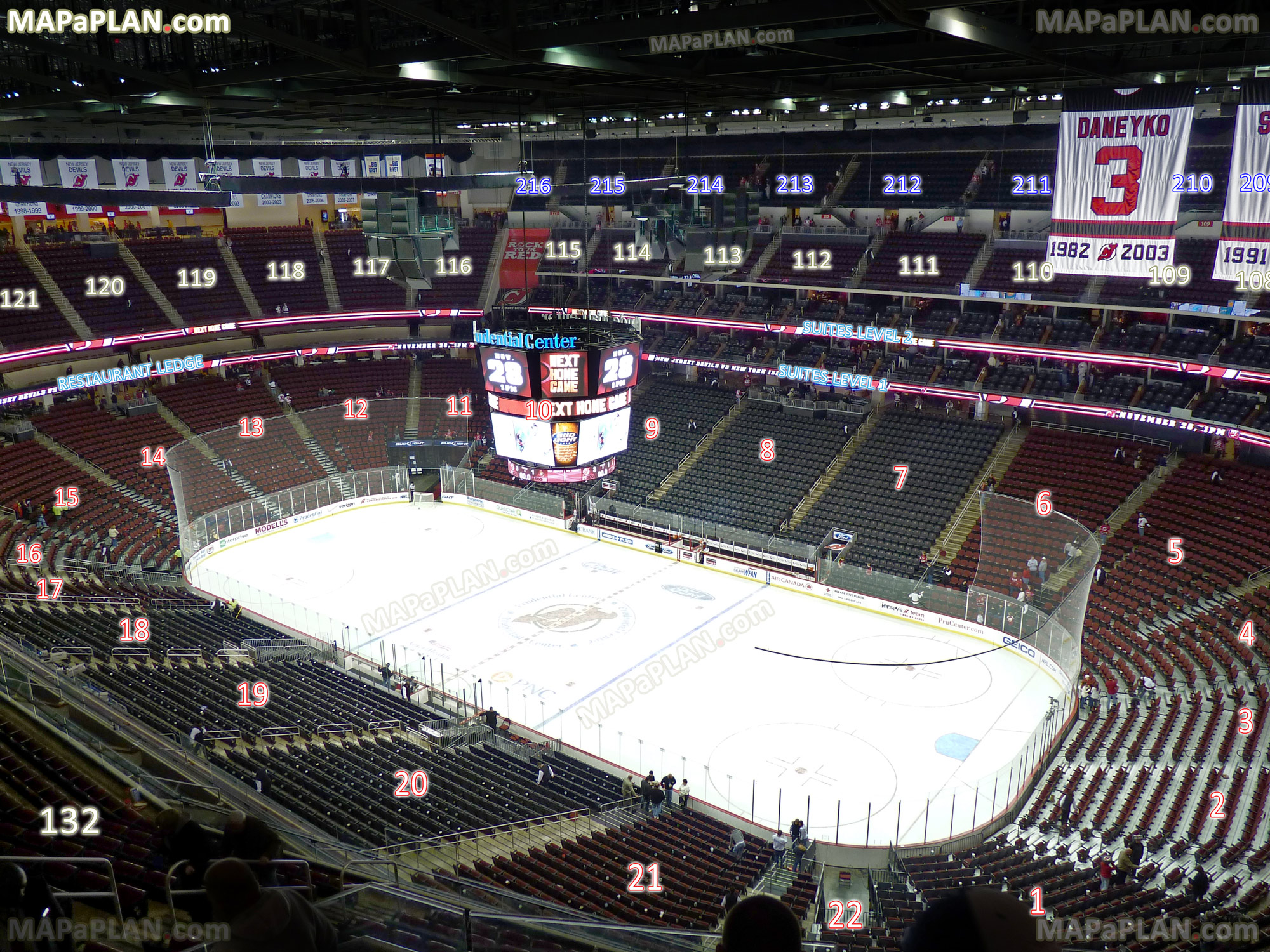 view from section 133 row 8 seat 15 nhl ice hockey rink with virtual interactive inside pictures best seats 3d tour Newark Prudential Center seating chart