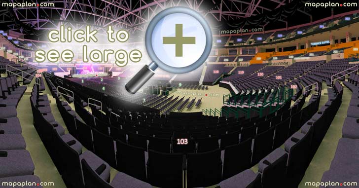 view section 103 row p seat 13 concert stage arrangement virtual interactive viewer view seat photo review interior guide lower terrace loud city upper level club seats premium executive terrace suites vip luxury boxes Oklahoma City Paycom Center Arena seating chart