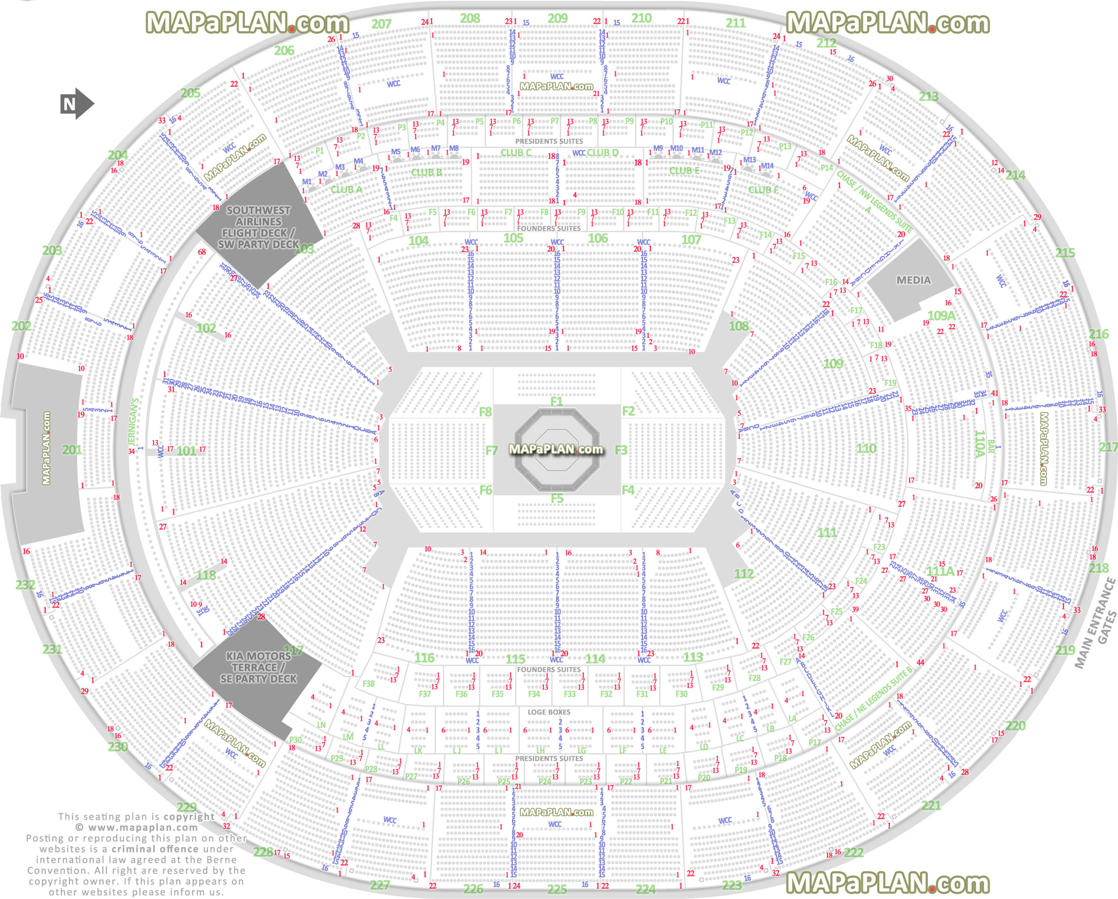 ufc mma fights fully seated setup viewer premium luxury executive vip lounge main entrance gates map wheelchair disabled seating Orlando Kia Center seating chart