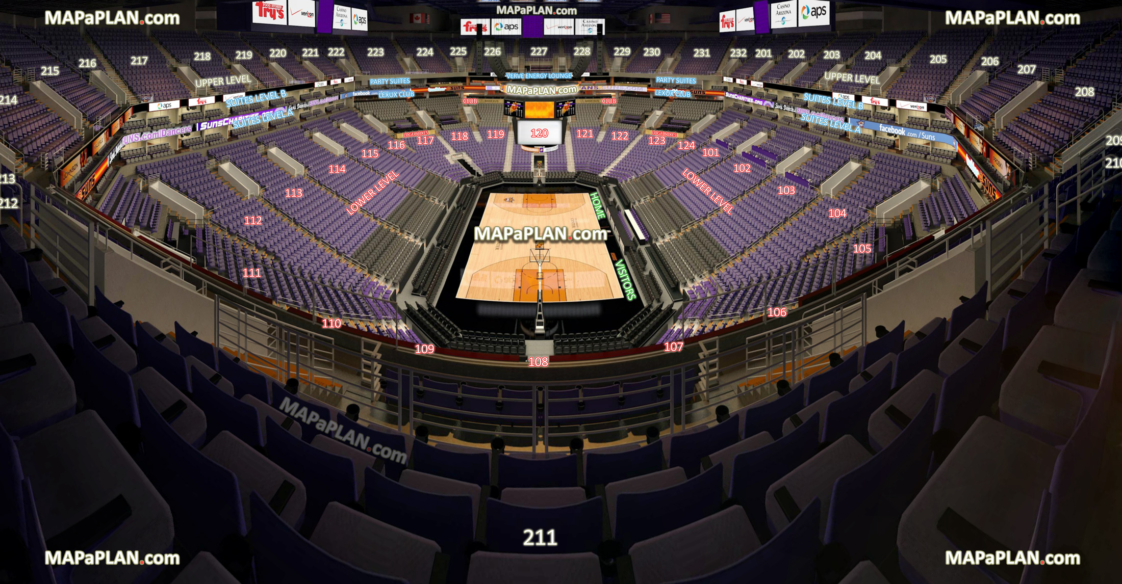 Talking Stick Resort Arena (US Airways Center) View from Section 211