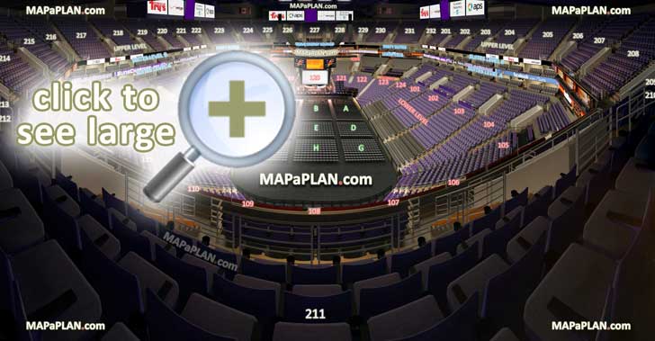 view section 211 row 10 seat 8 virtual venue 3d interactive interior tour inside concert stage picture general admission ga lower upper level suites Phoenix Footprint Center Arena seating chart