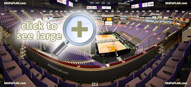 view section 212 row 4 seat 10 suns basketball game photo 100 lower 200 upper leval luxury premium vip suites zone Phoenix Footprint Center Arena seating chart