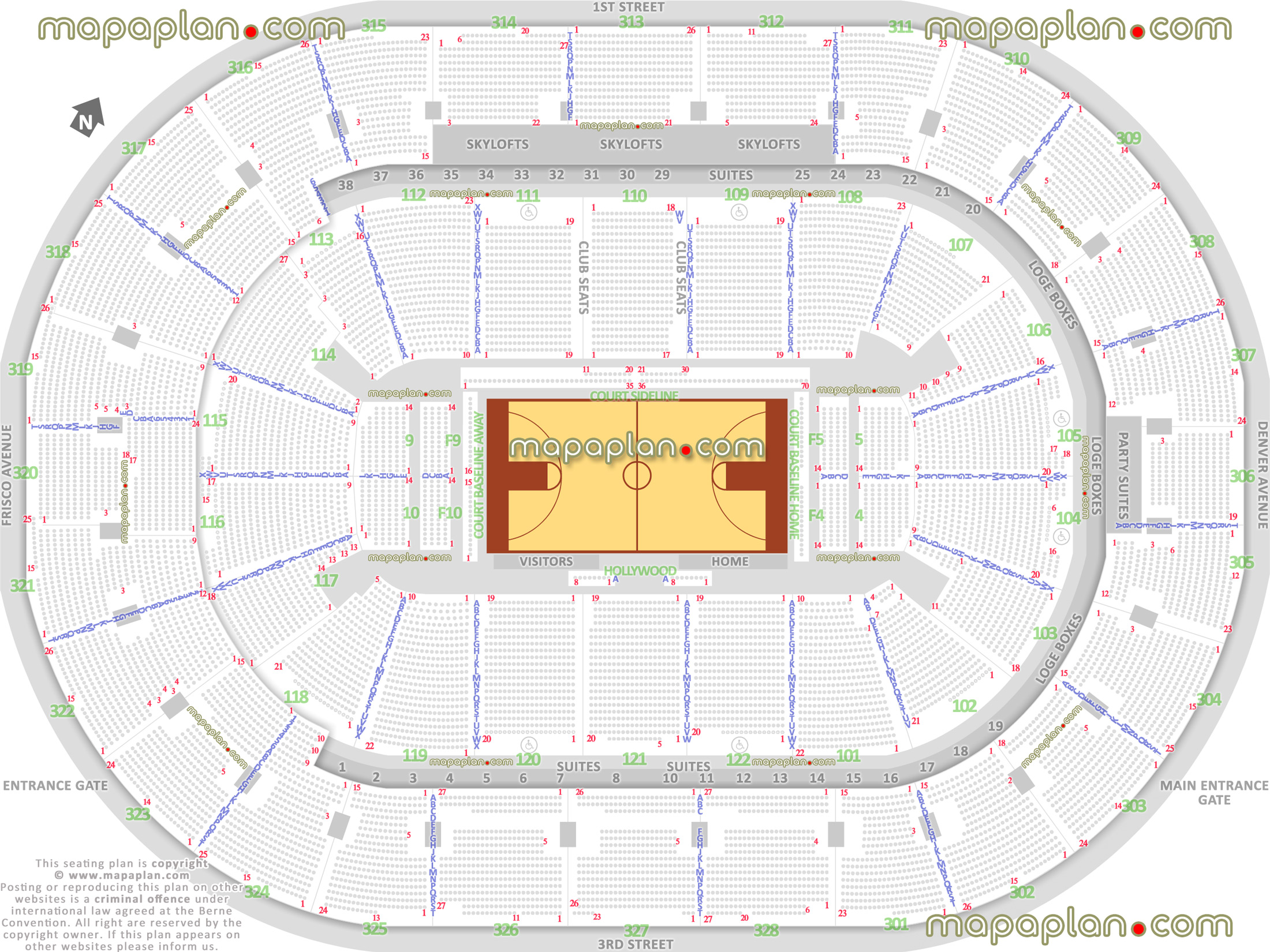 BOK Center Tulsa Shock WNBA basketball arena stadium map Individual