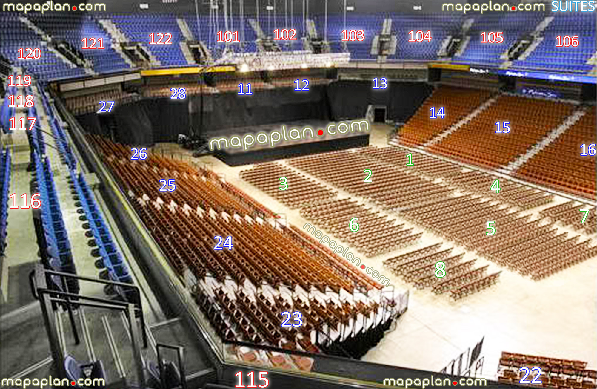 view section 115 row c seat 7 virtual connecticut casino venue 3d interactive inside stage review tour concert interior picture lower upper levels suites Uncasville Mohegan Sun Arena seating chart