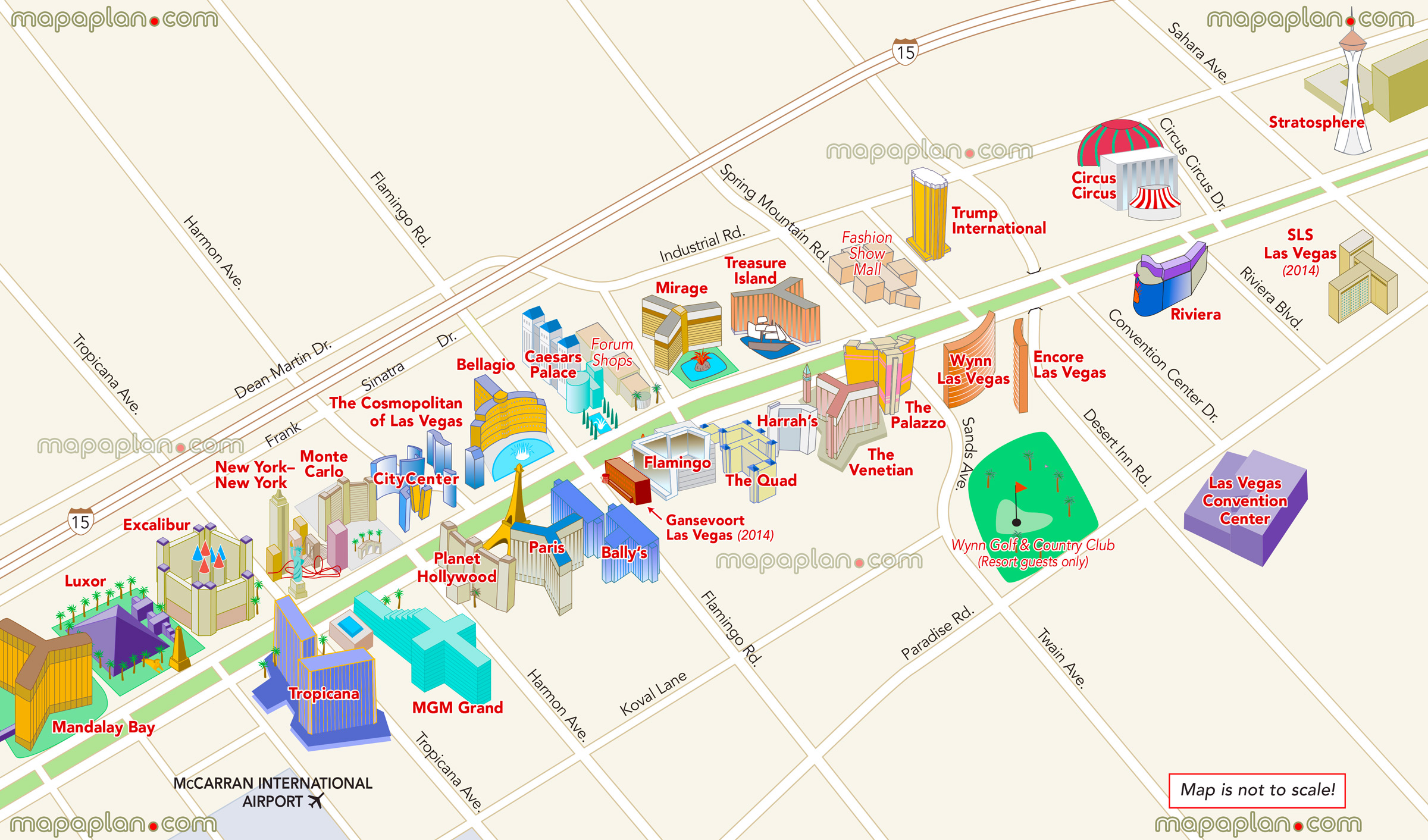 Palazzo Las Vegas Map On Strip | Time Zones Map