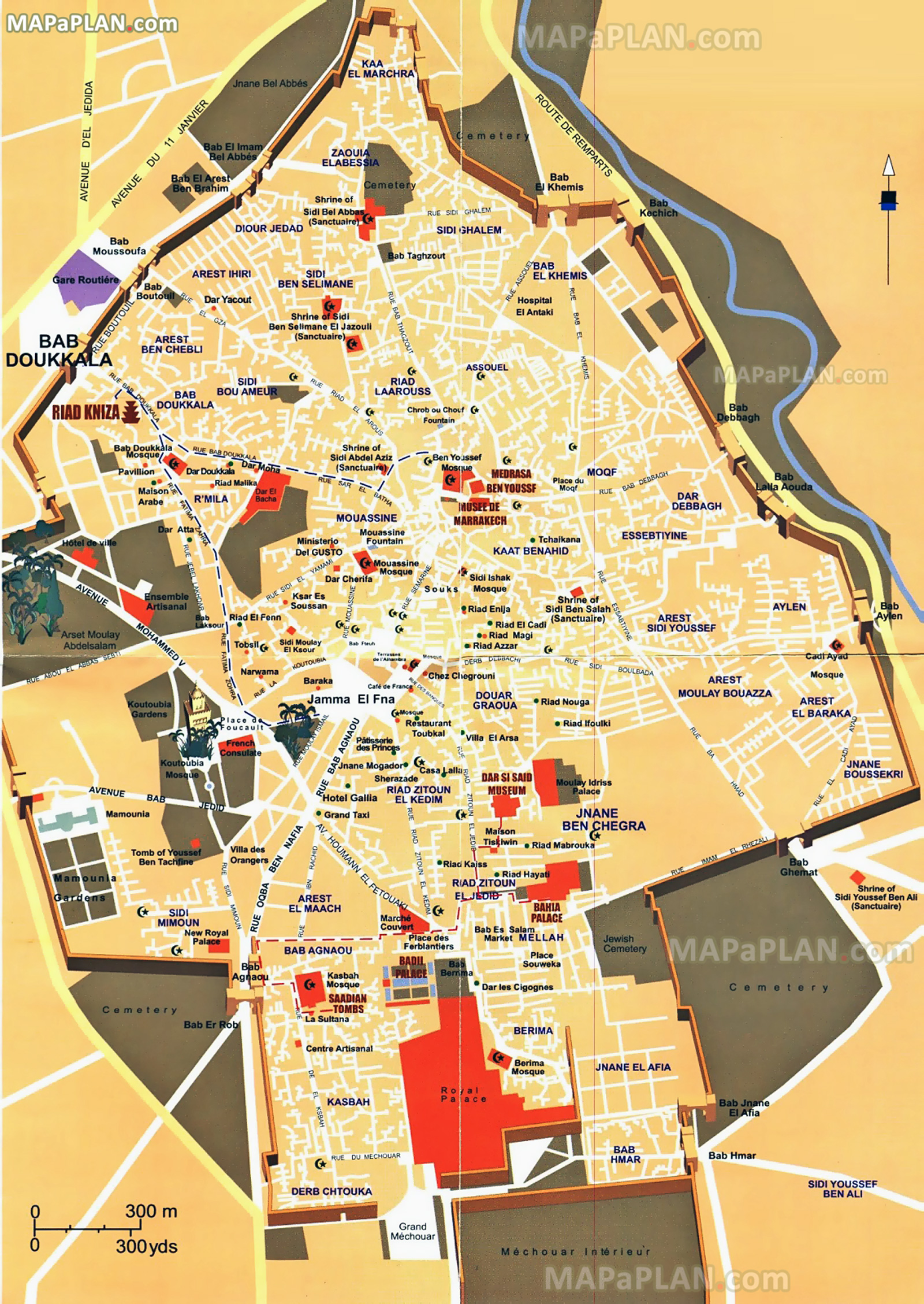 Morocco Map Marrakech
