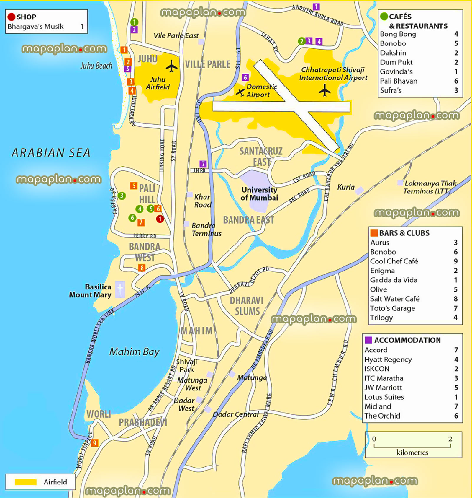 Mumbai map - Mumbai northern suburbs visitor's detailed virtual