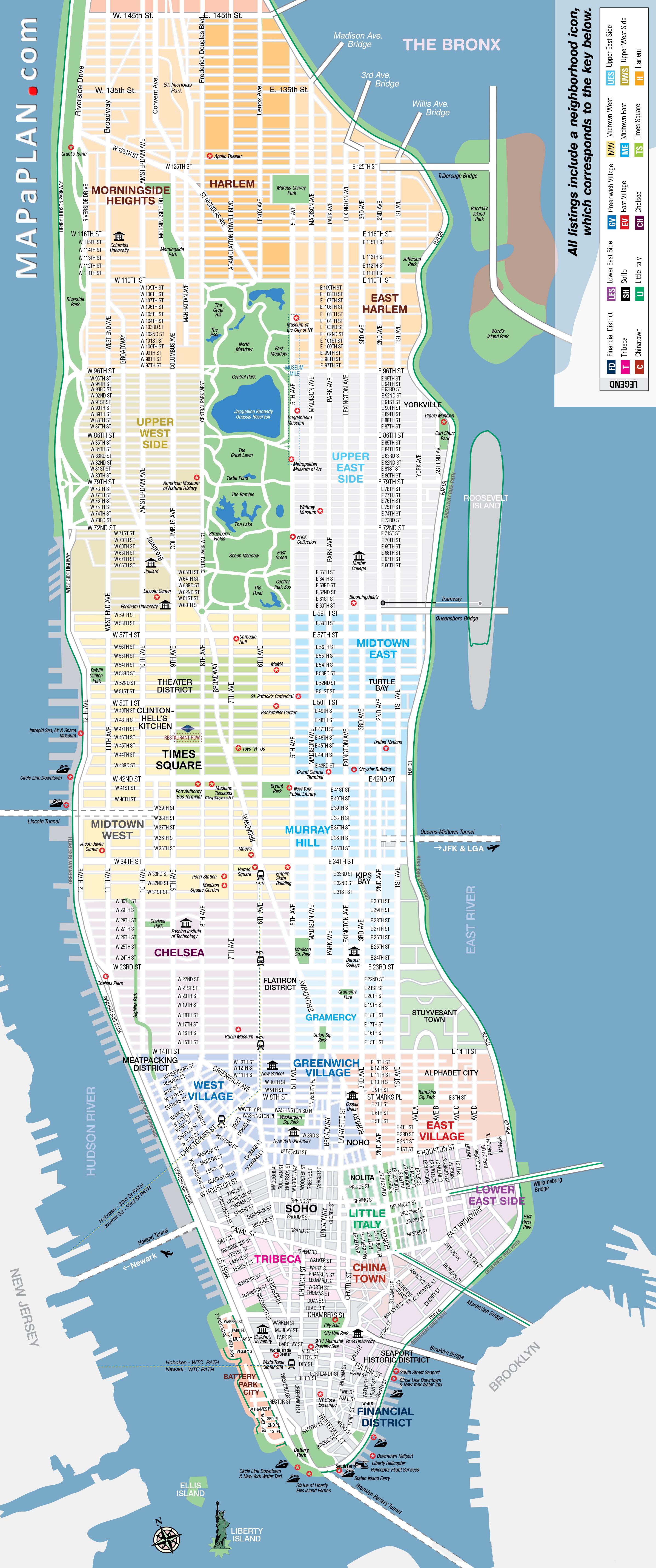 manhattan-streets-and-avenues-must-see-places-new-york-top-tourist-attractions-map