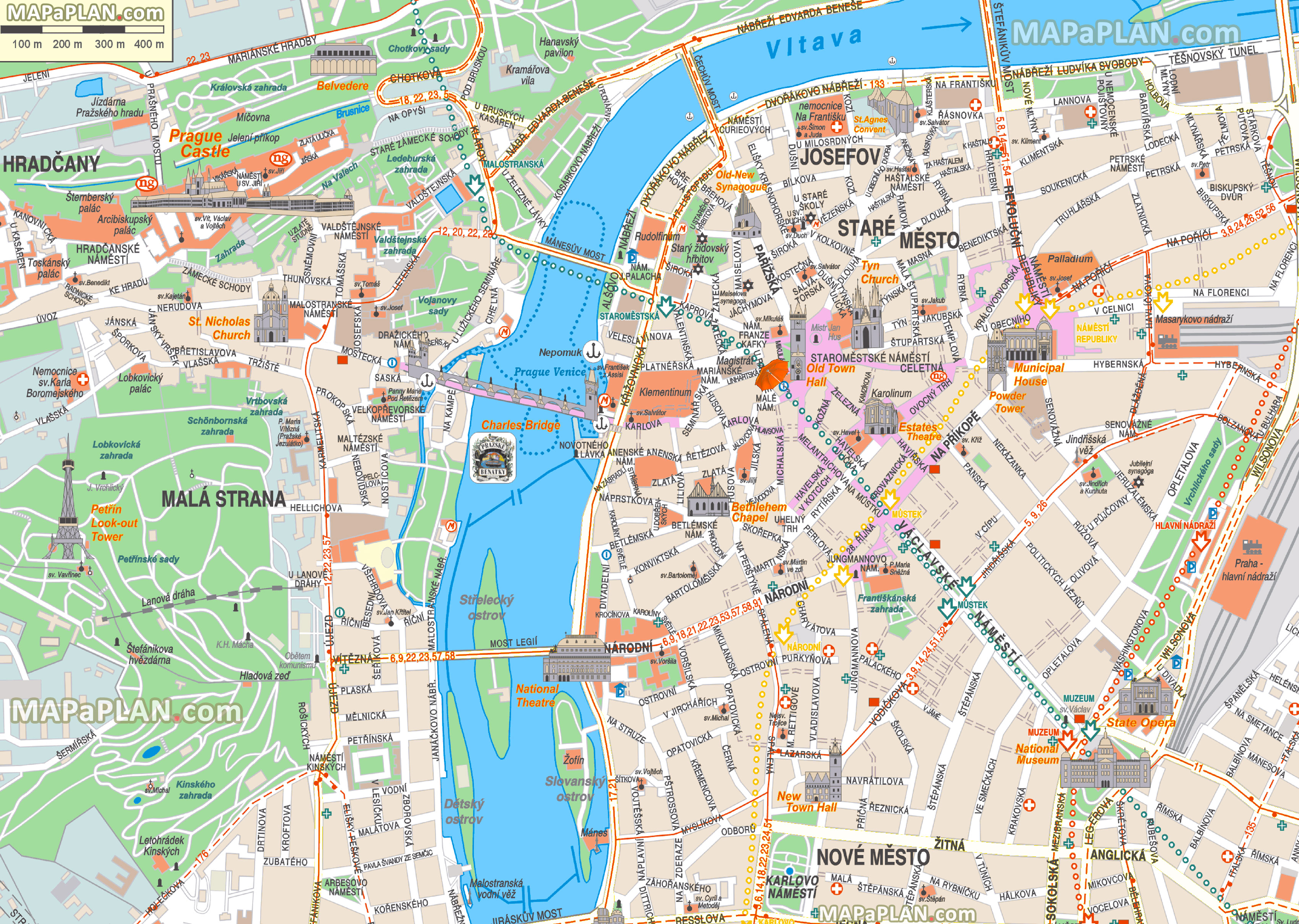 Prague map – Älypuhelimen käyttö ulkomailla