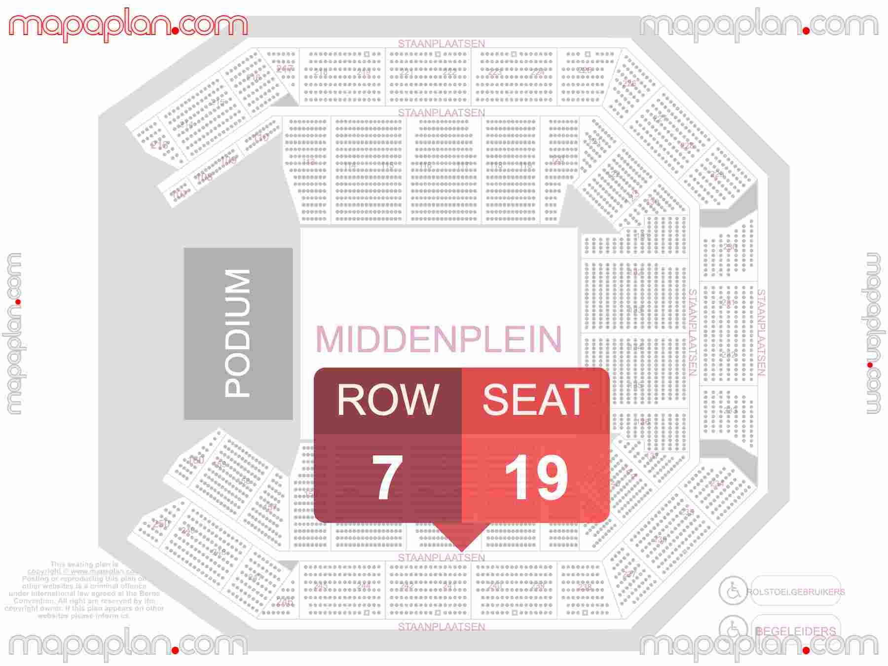 Antwerpen Lotto Arena seating plan Concerts plaatsen rijen blokken nummering verdeling zaalplan indeling met stoelnummers - inside capacity view arrangement map - Interactive virtual 3d best seats & rows detailed stadium image configuration layout
