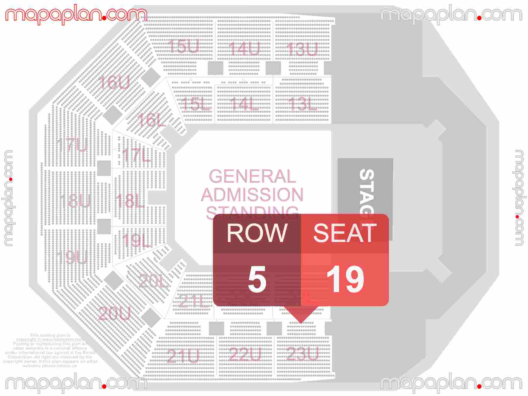 Auckland Spark Arena seating map Concert with floor general admission standing inside capacity view arrangement plan - Interactive virtual 3d best seats & rows detailed stadium image configuration layout