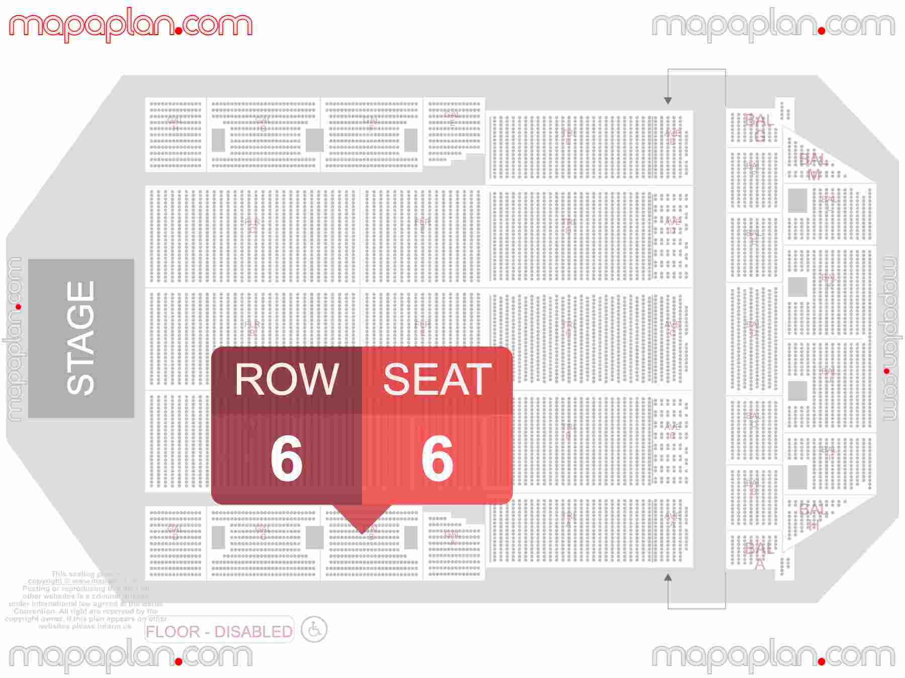 Brussels ING Arena seating plan Concert plattegrond met zitplaatsen nummering en rijnummers beste plaatsen blokken zaalplan - detailed seat numbers and row numbering plan with interactive map map layout