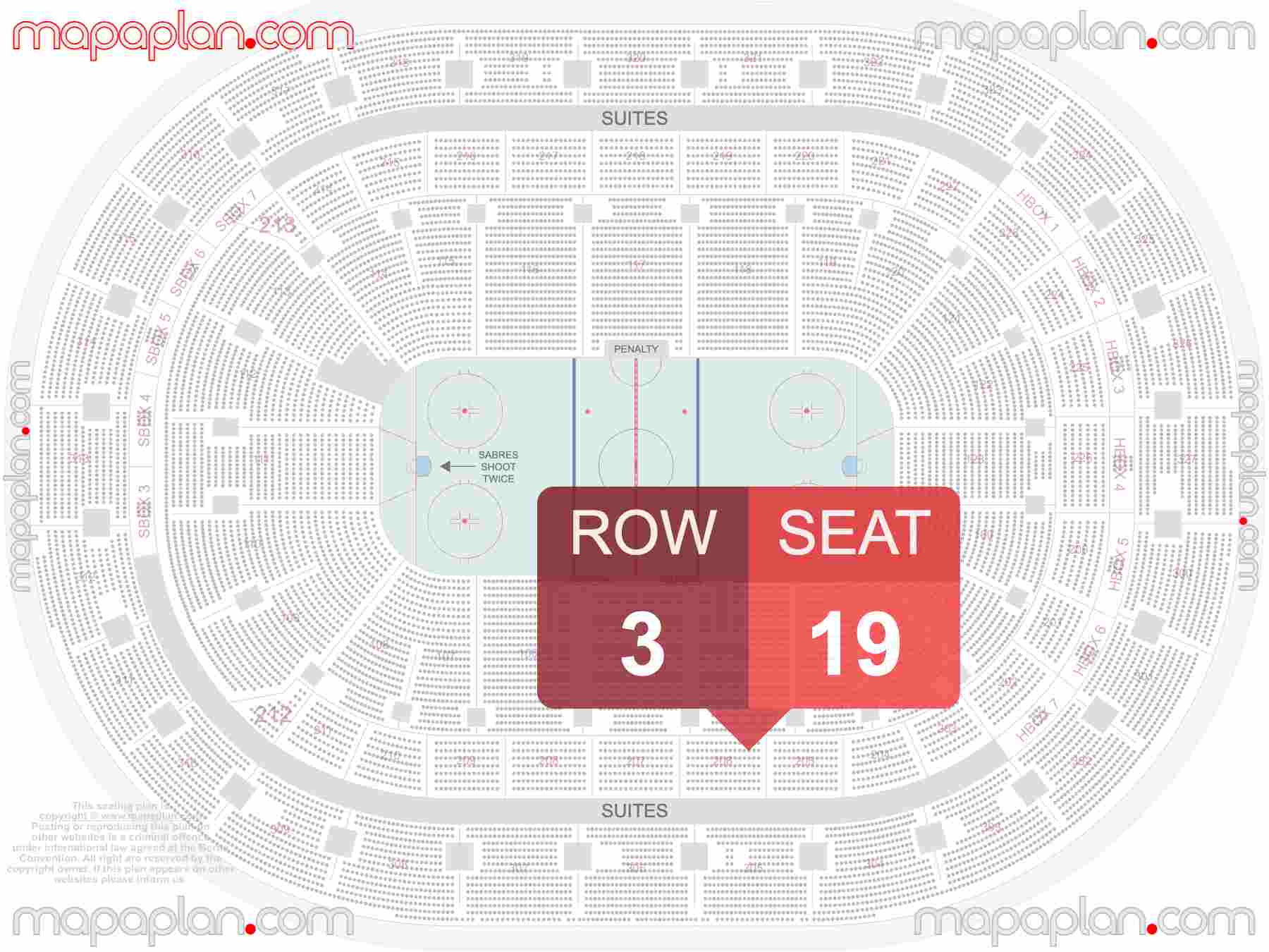 Buffalo KeyBank Center seating chart Sabres hockey inside capacity view arrangement plan - Interactive virtual 3d best seats & rows detailed stadium image configuration layout