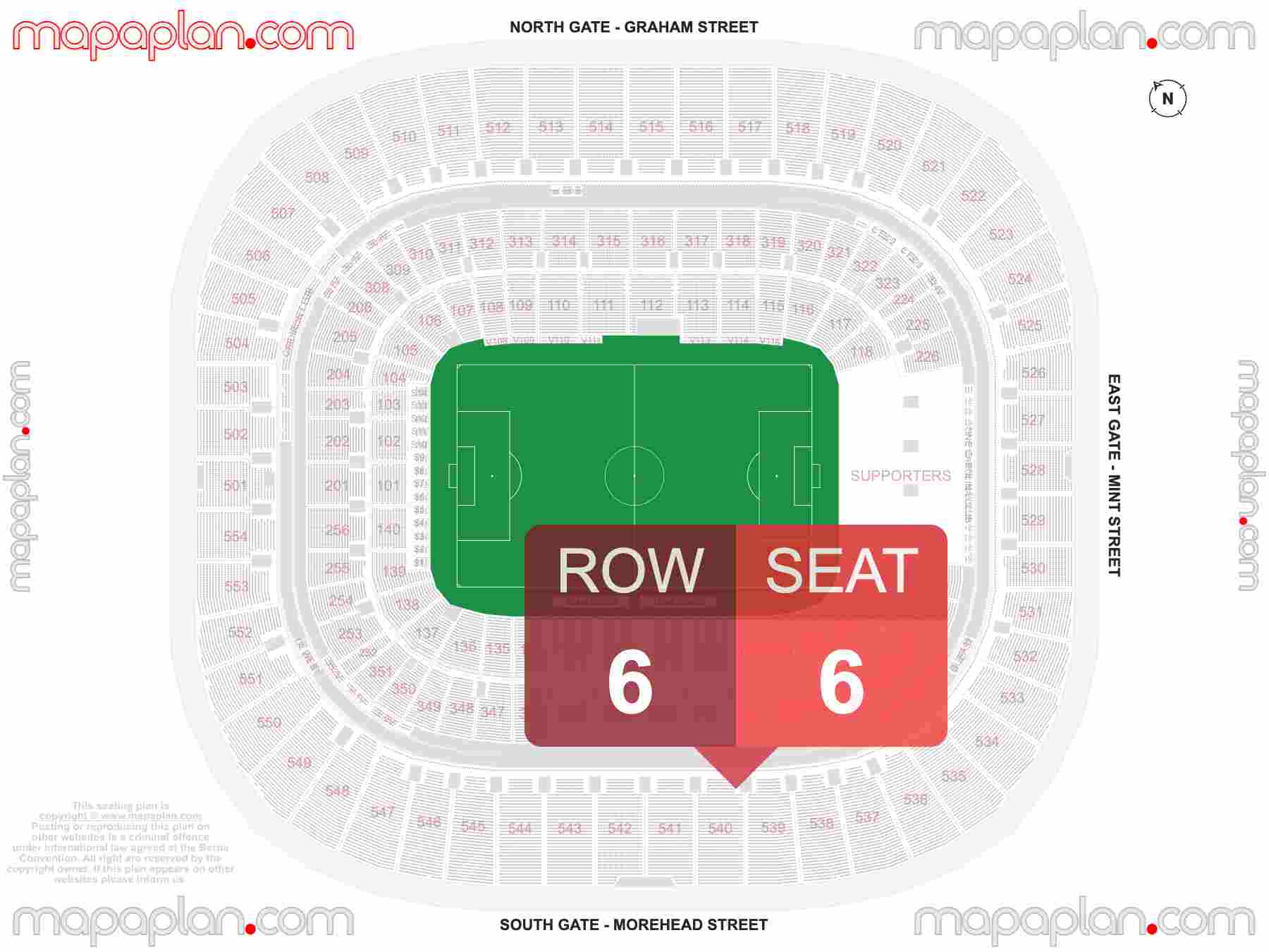 Charlotte Bank of America Stadium seating chart Soccer find best seats row numbering system plan showing how many seats per row - Individual 'find my seat' virtual locator