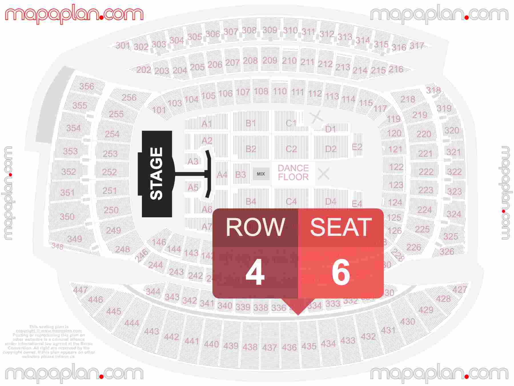 Chicago Soldier Field seating chart Concert with extended catwalk runway B-stage seating chart with exact section numbers showing best rows and seats selection 3d layout - Best interactive seat finder tool with precise detailed location data