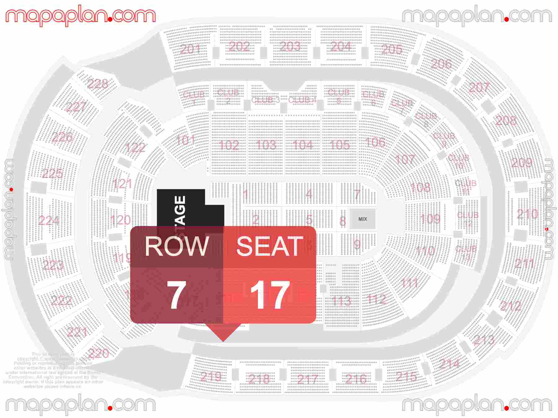 Columbus Nationwide Arena seating chart Concert with extended catwalk runway B-stage seating chart with exact section numbers showing best rows and seats selection 3d layout - Best interactive seat finder tool with precise detailed location data