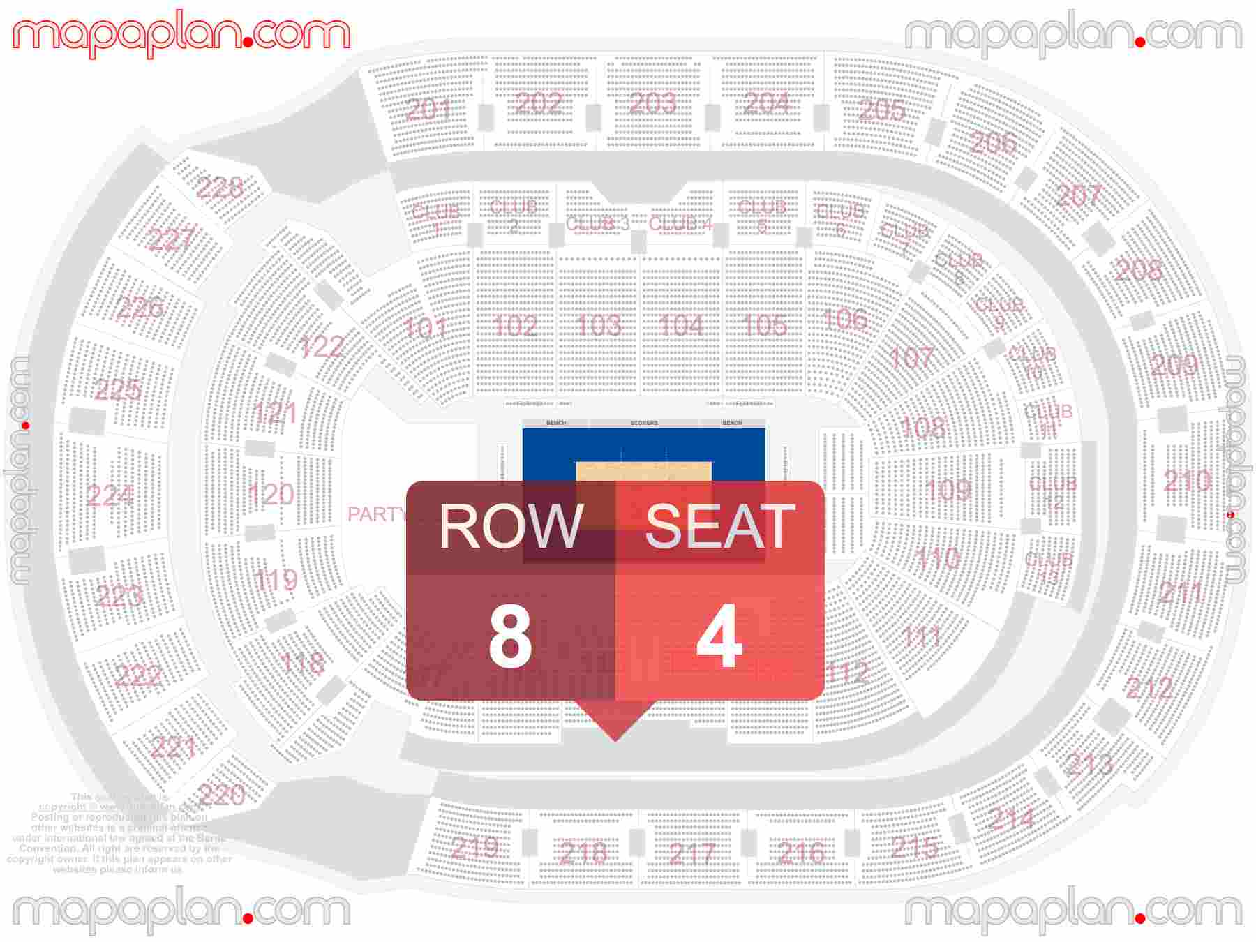 Columbus Nationwide Arena seating chart Columbus Fury volleyball detailed seating chart - 3d virtual seat numbers and row layout