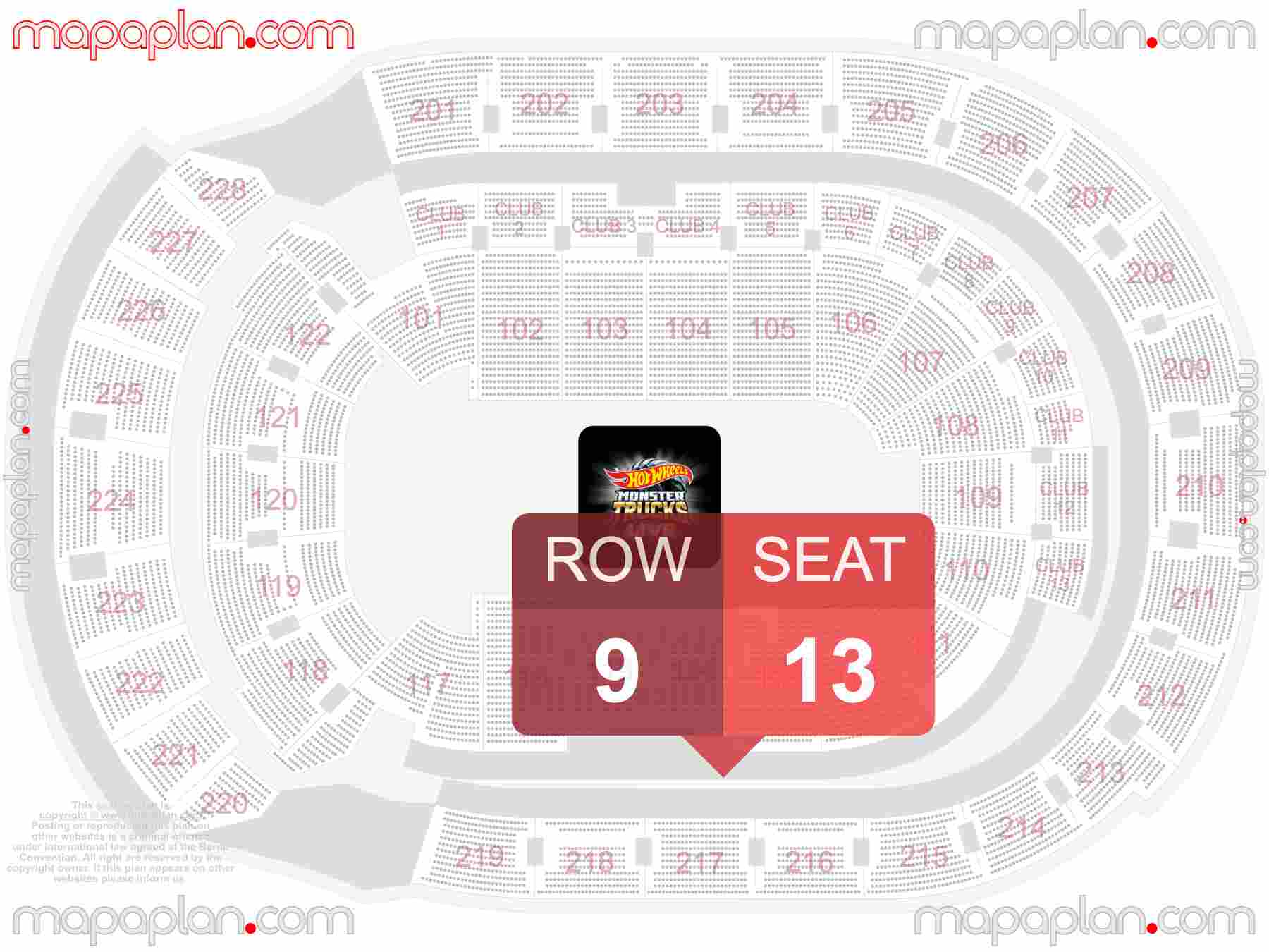 Columbus Nationwide Arena seating chart Monster trucks seating plan - Interactive map to find best seat and row numbers