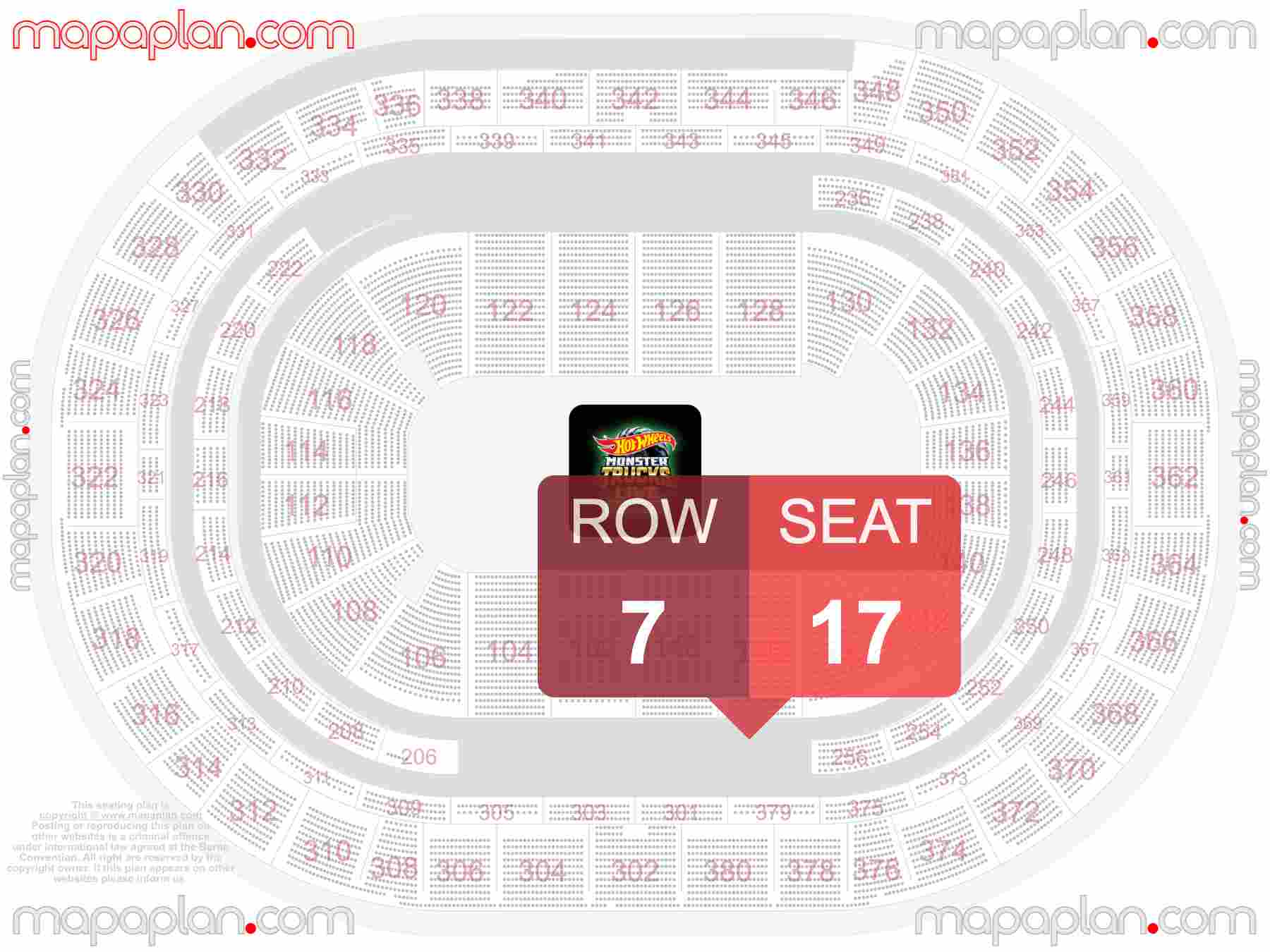 Denver Ball Arena seating chart Monster trucks precise seat finder - Explore seating chart with exact section, seat and row numbers
