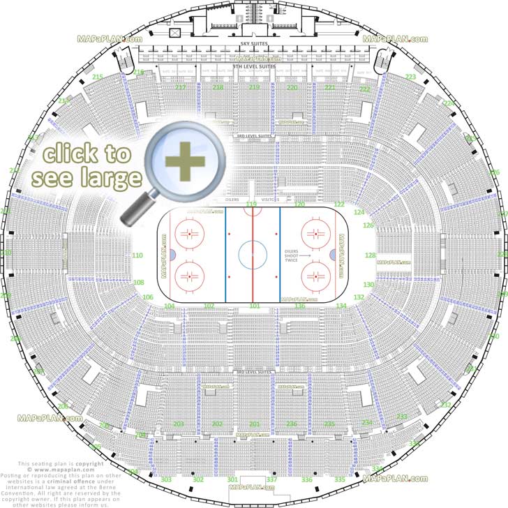 Edmonton Northlands Coliseum seat numbers detailed seating plan