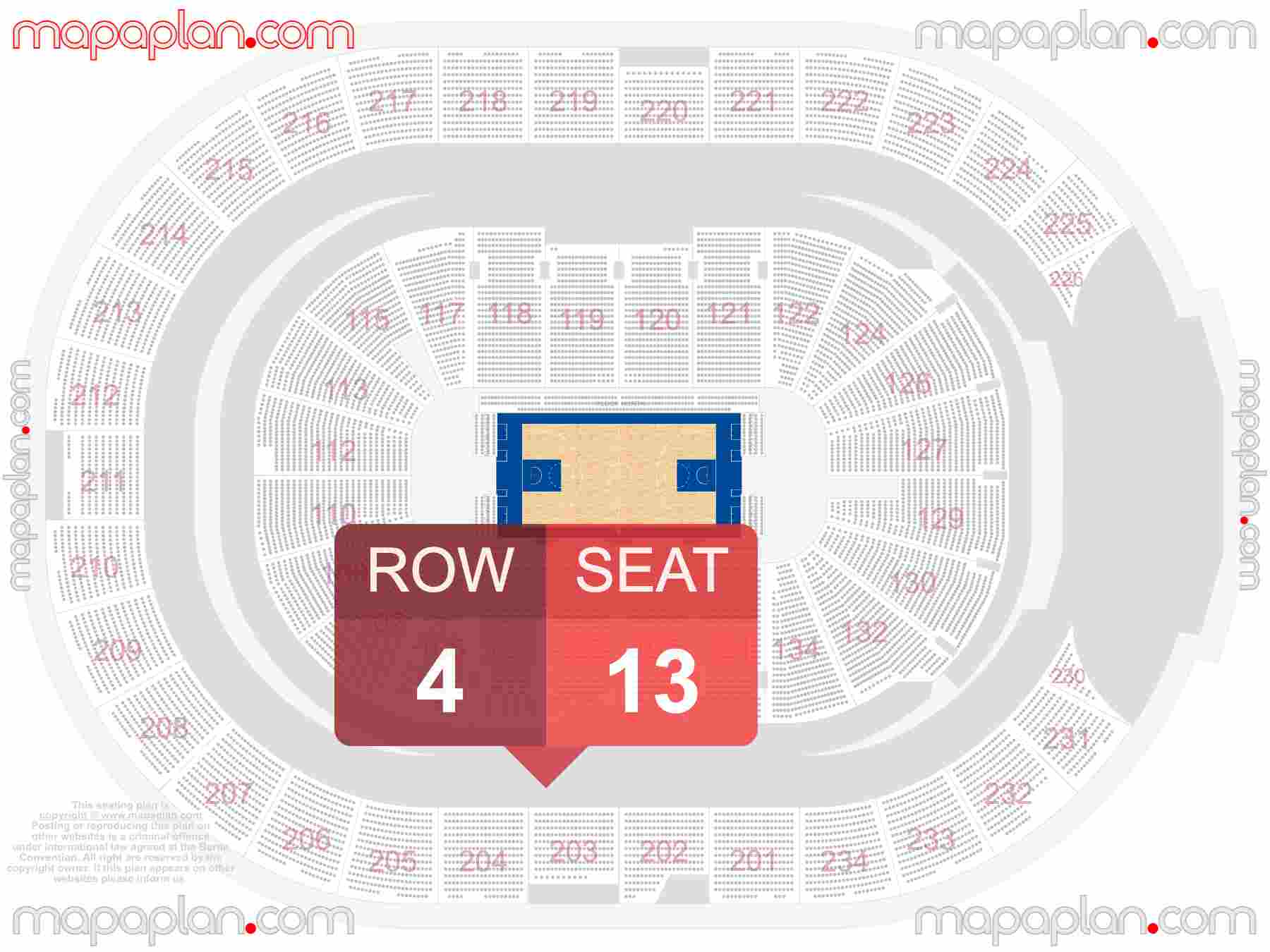 Edmonton Rogers Place seating map Basketball find best seats row numbering system chart showing how many seats per row - Individual 'find my seat' virtual locator