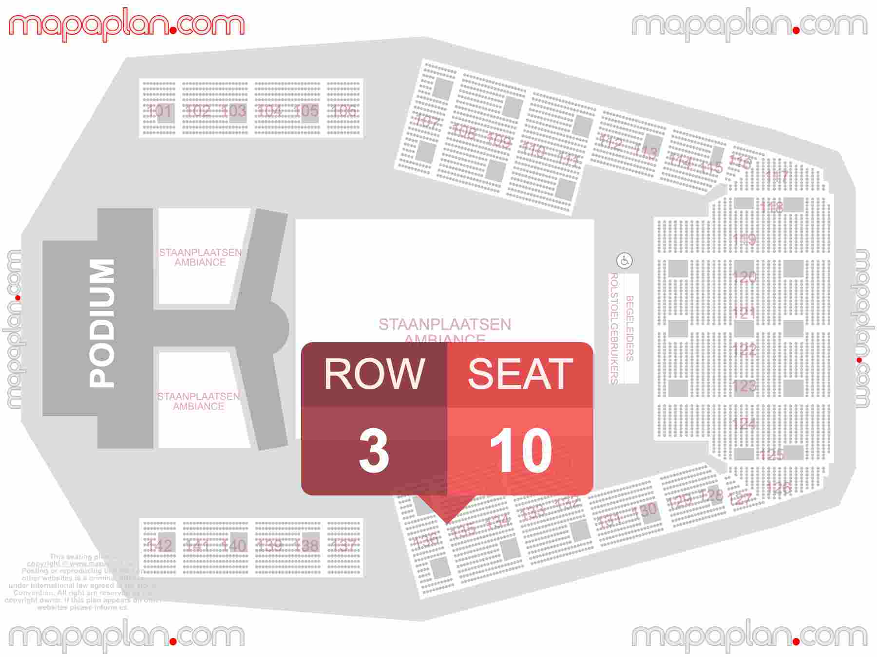 Hasselt Trixxo Arena seating plan Concerts plaatsen rijen blokken stoelnummers nummering - Verdeling staanplaatsen zaalplan indeling - inside capacity view arrangement map - Interactive virtual 3d best seats & rows detailed stadium image configuration layout