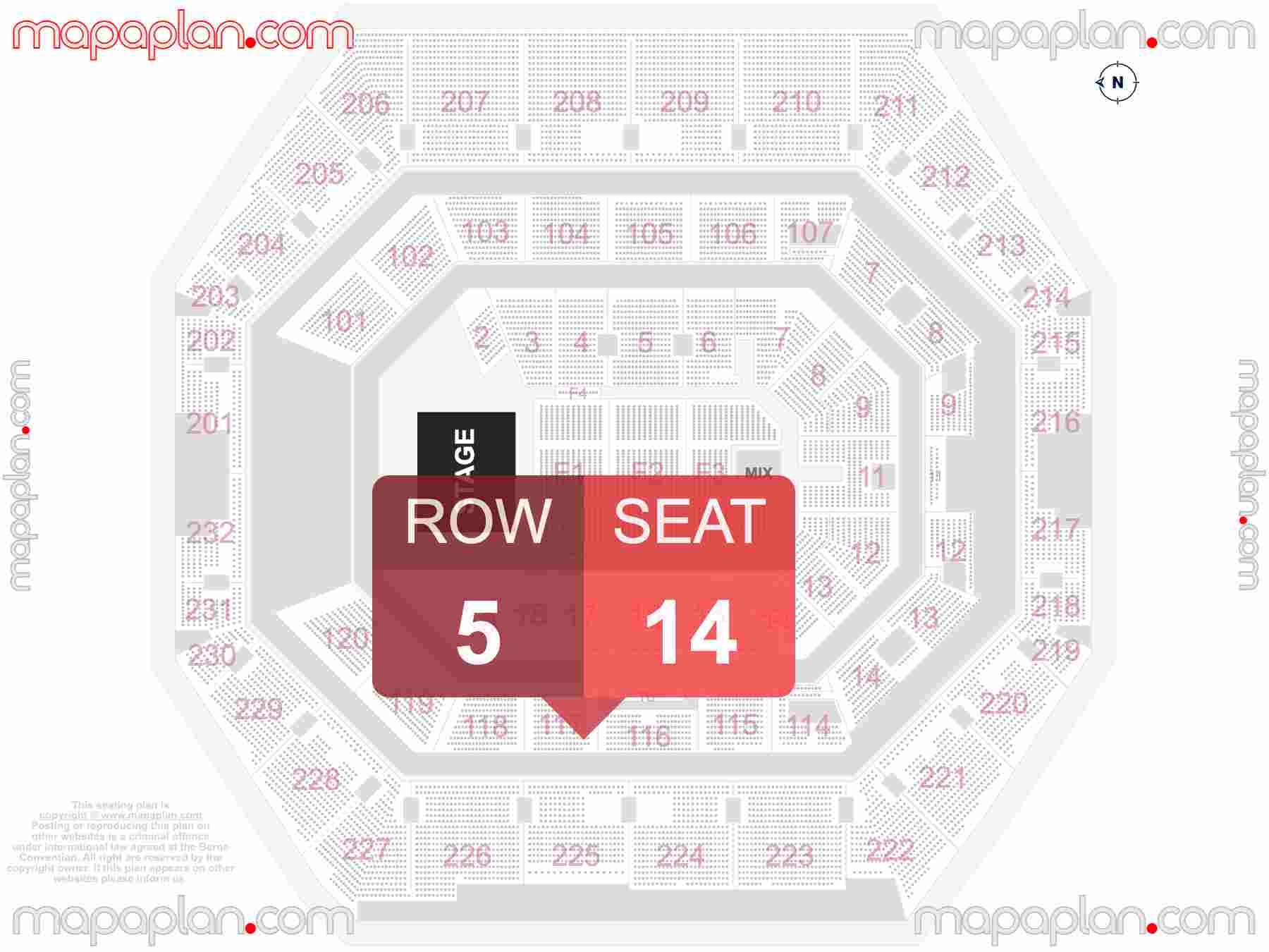 Indianapolis Gainbridge Fieldhouse seating chart Concert detailed seat numbers and row numbering chart with interactive map plan layout