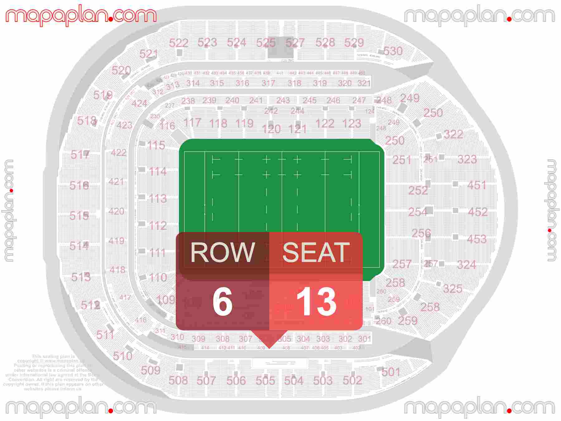 London Tottenham Hotspur Stadium seating plan NFL American football seating plan with exact section numbers showing best rows and seats selection 3d layout - Best interactive seat finder tool with precise detailed location data