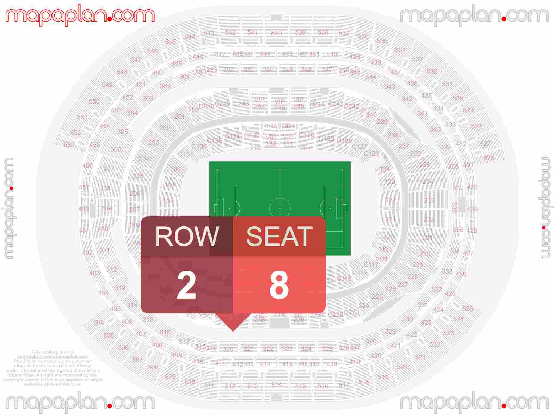 Los Angeles SoFi Stadium seating chart Soccer game match inside capacity view arrangement plan - Interactive virtual 3d best seats & rows detailed stadium image configuration layout