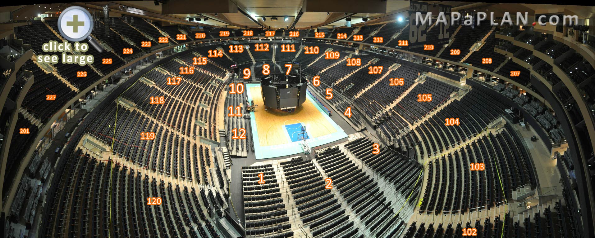 Madison Square Garden seating chart - Detailed seat numbers - MapaPlan.com