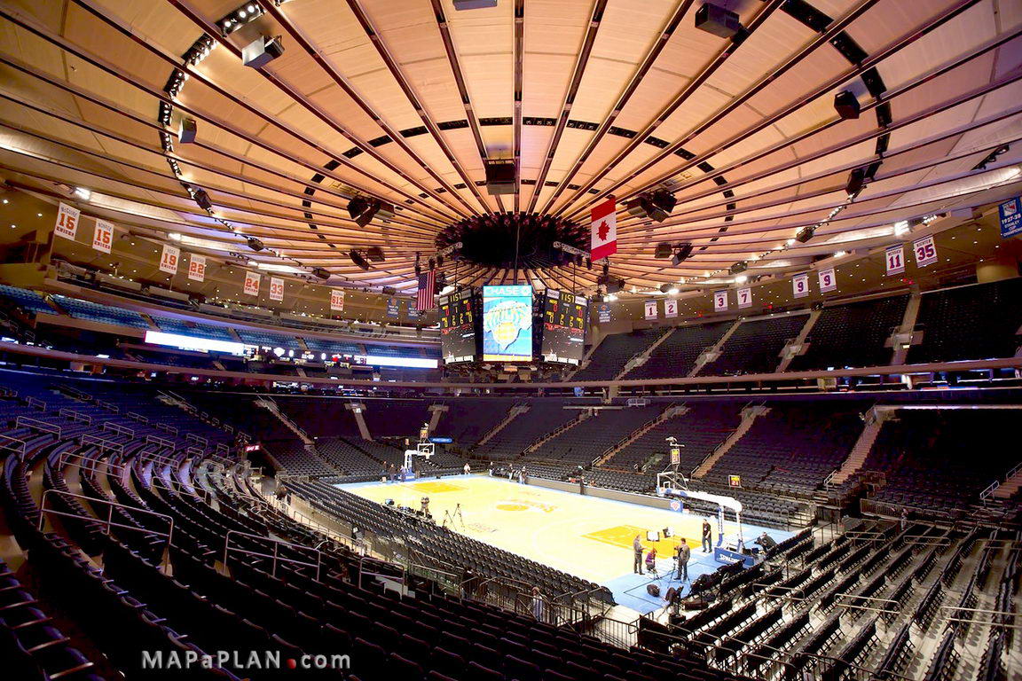 Madison Square Garden Seating Chart 06 Actual View Level 100 Canadian Flag Retired Numbers 
