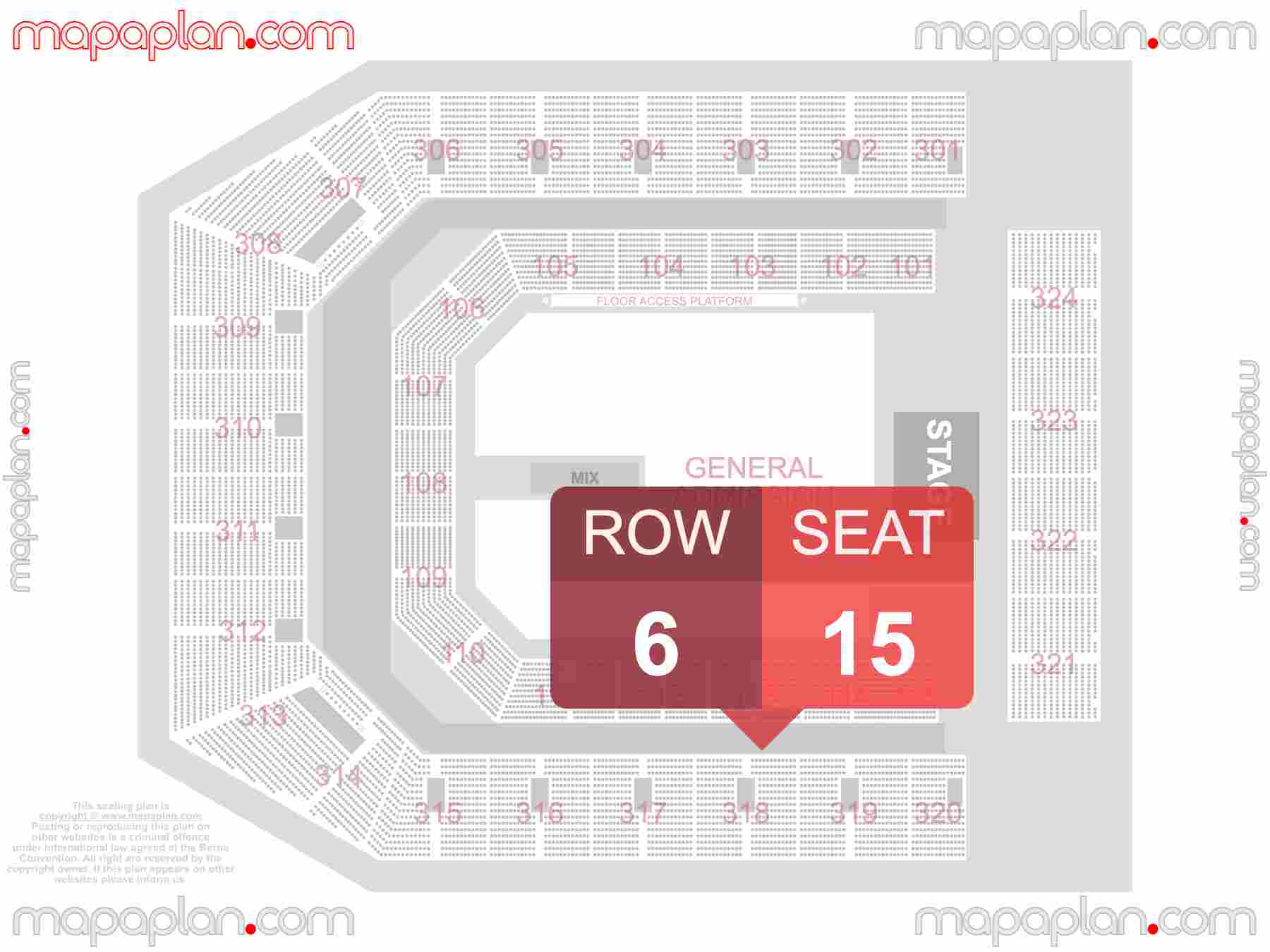 Manchester Co-op Live seating plan Concert with floor general admission standing inside capacity view arrangement chart - Interactive virtual 3d best seats & rows detailed stadium image configuration layout