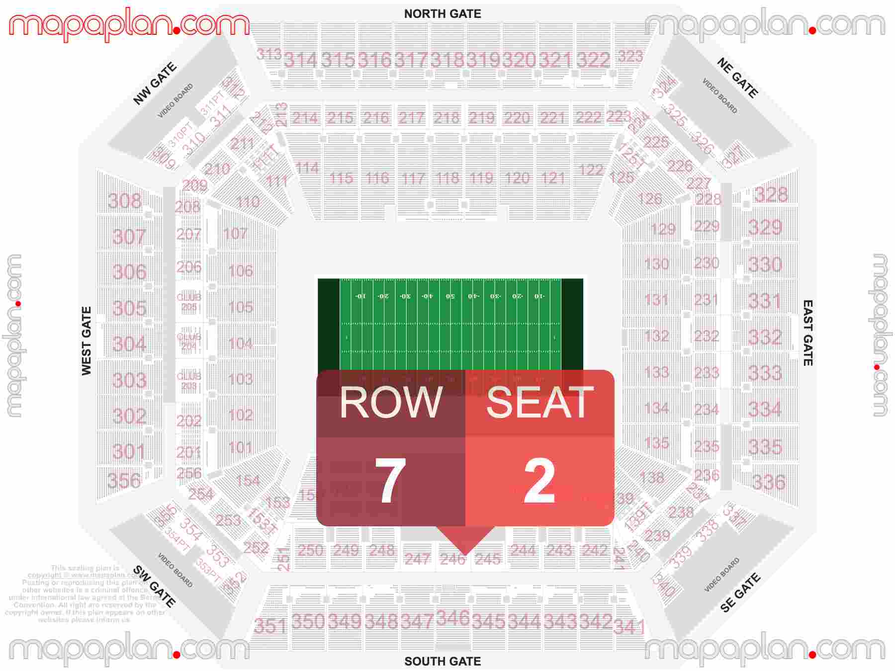 Miami Hard Rock Stadium seating chart Dolphins & Hurricanes football inside capacity view arrangement plan - Interactive virtual 3d best seats & rows detailed stadium image configuration layout