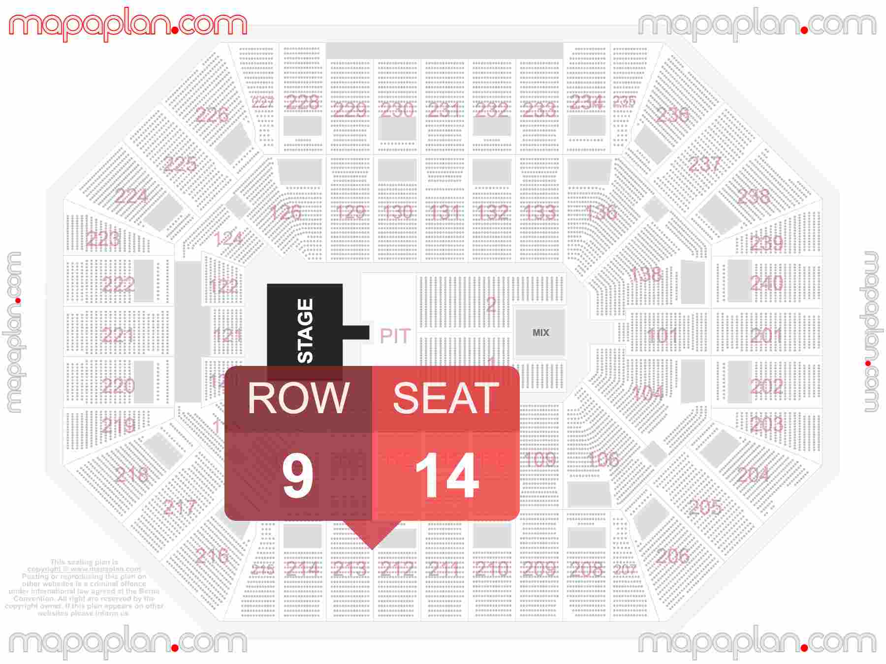 Minneapolis Target Center seating chart Concert with PIT floor standing seating chart with exact section numbers showing best rows and seats selection 3d layout - Best interactive seat finder tool with precise detailed location data
