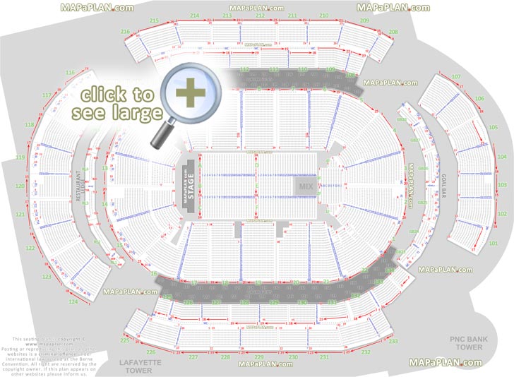 Prudential Center Newark arena seat and row numbers detailed seating