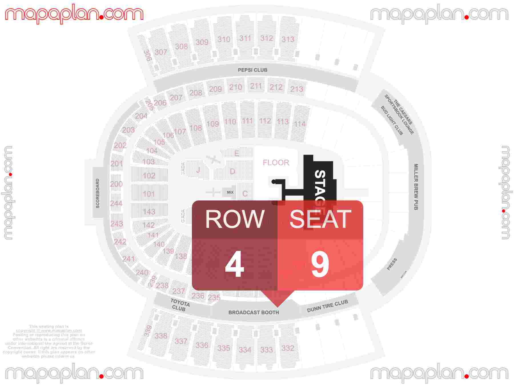 Orchard Park Highmark Stadium seating chart Concert detailed seat numbers and row numbering chart with interactive map plan layout