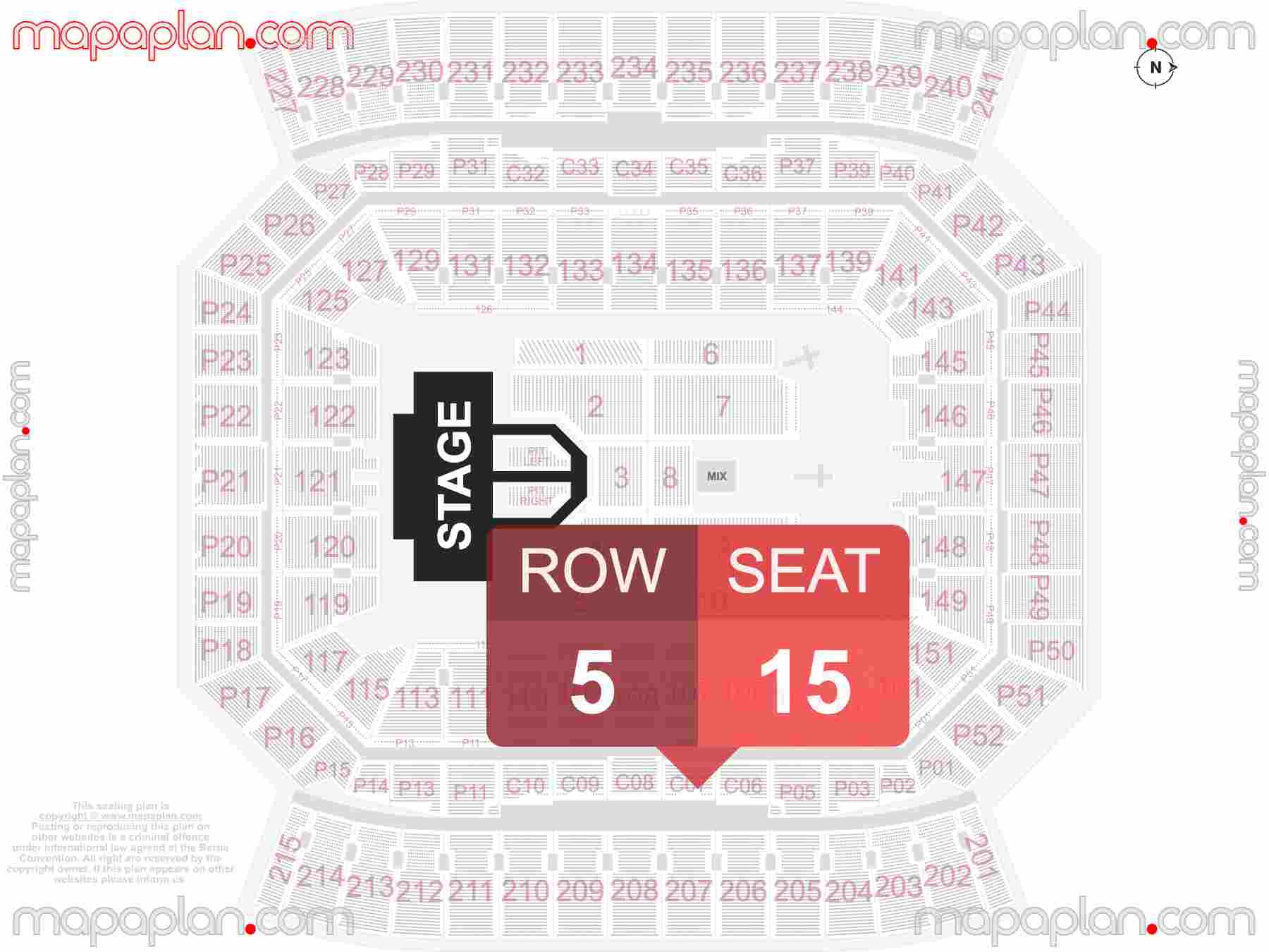 Orlando Camping World Stadium seating chart Concert with fully seated floor map find best seats row numbering system plan showing how many seats per row - Individual 'find my seat' virtual locator